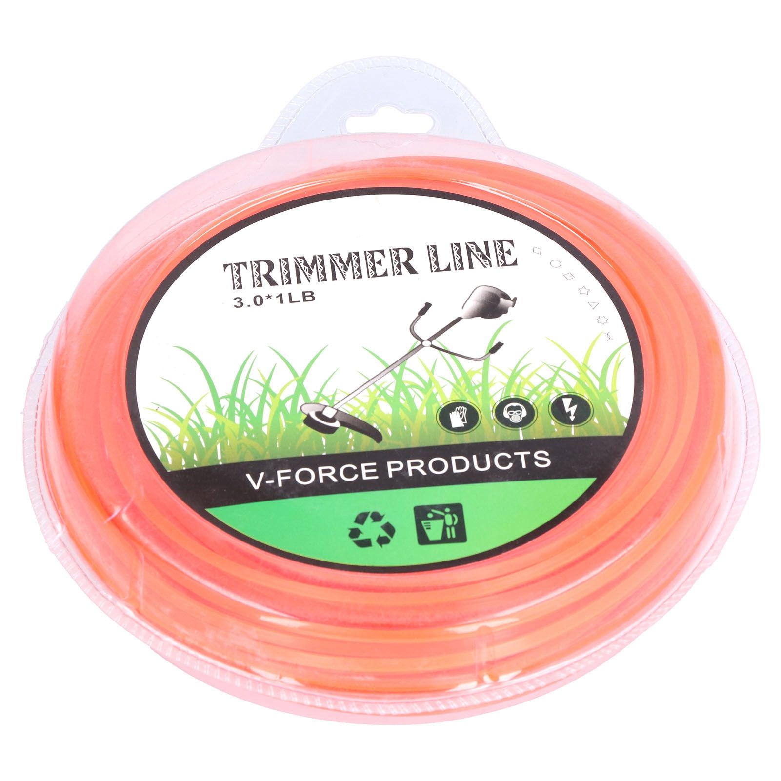 String Trimmer Replacement Line High Flexibility Easily Install Use Wear Resistant Mowing Nylon Trimmer Rope for MowersRed 3.0 Quadrate - Image 1