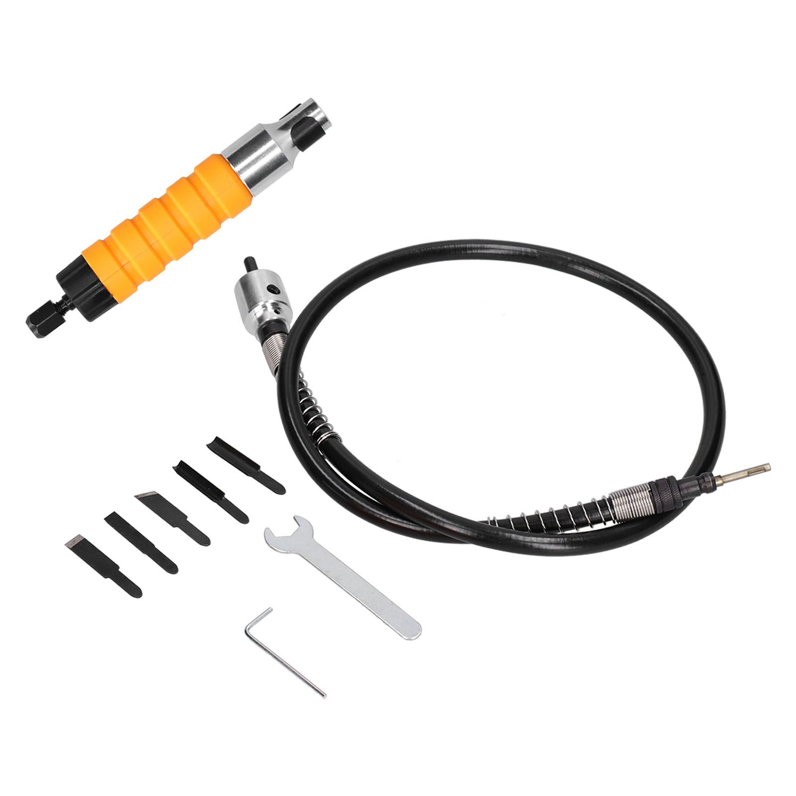 Electric Wood Chisel Carving Tool Electric Woodworking Chisel with Flexible Shaft Carving Knife Set - Image 2
