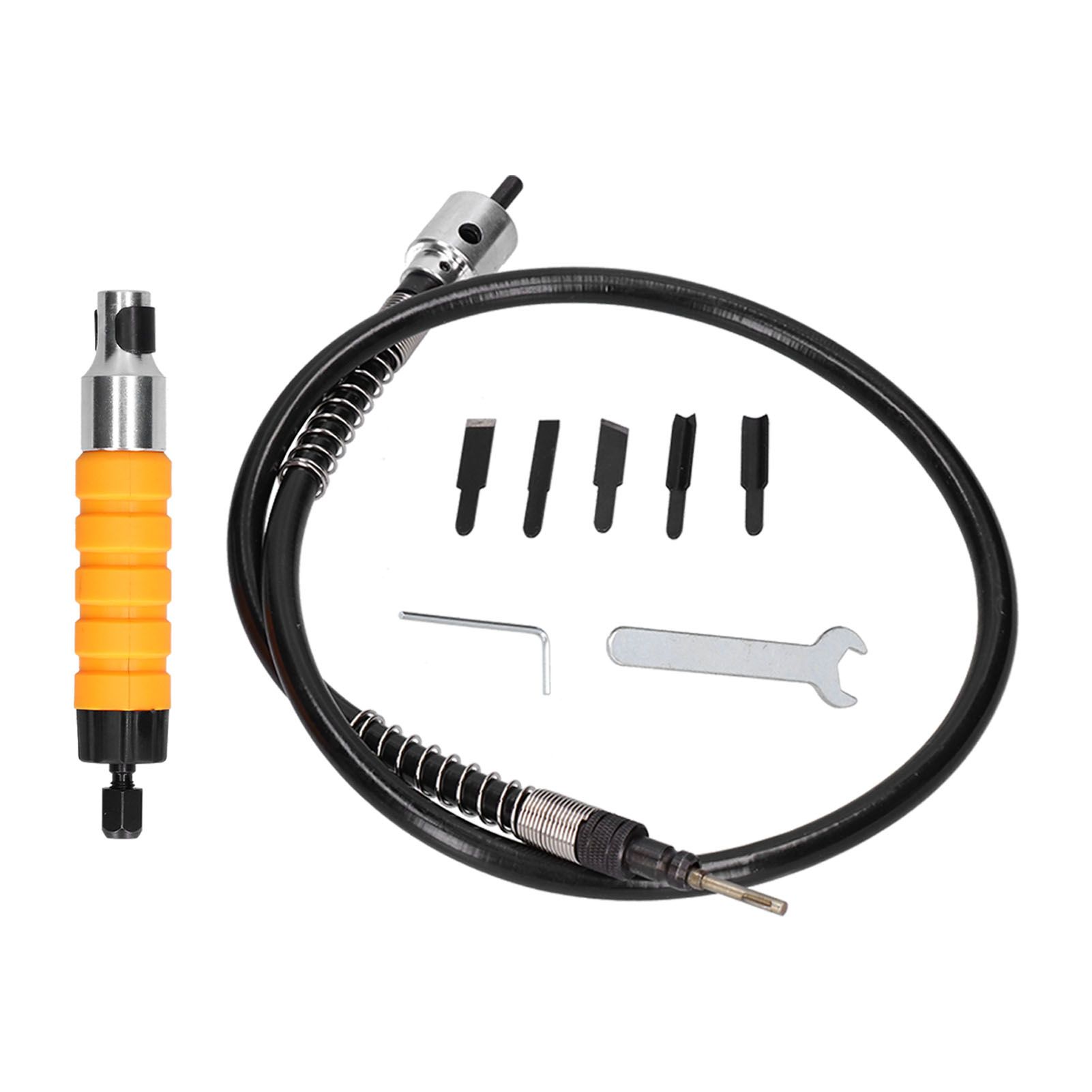 Electric Wood Chisel Carving Tool Electric Woodworking Chisel with Flexible Shaft Carving Knife Set - Image 4