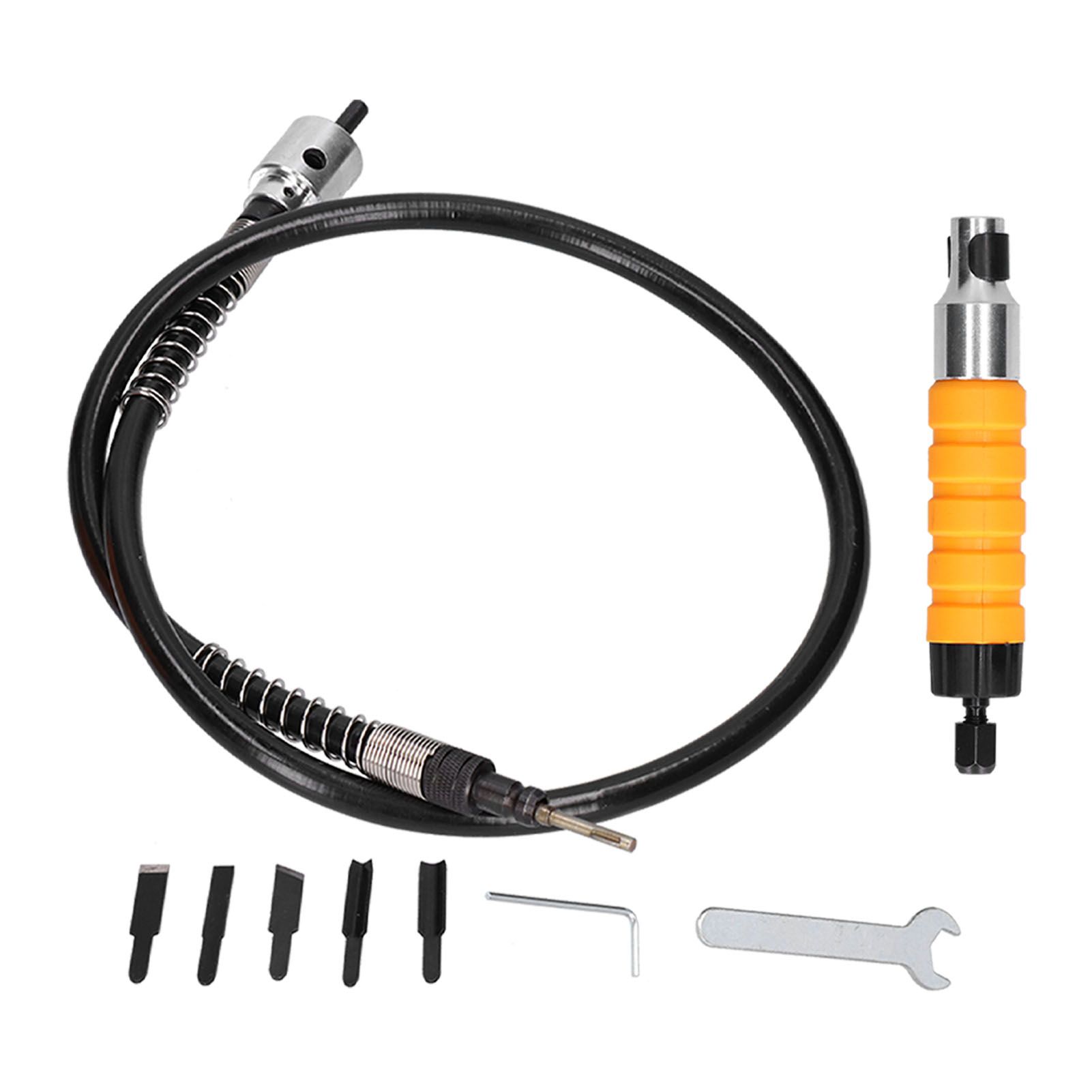 Electric Wood Chisel Carving Tool Electric Woodworking Chisel with Flexible Shaft Carving Knife Set - Image 7
