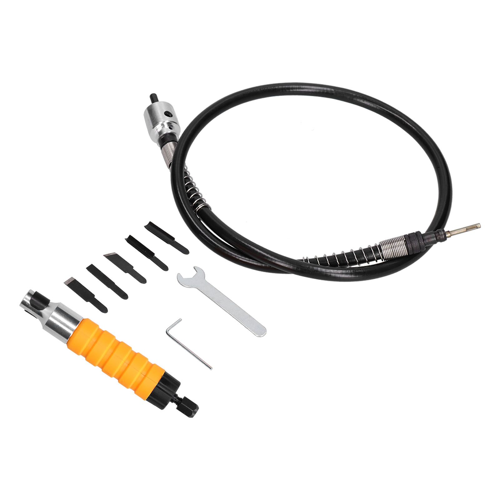 Electric Wood Chisel Carving Tool Electric Woodworking Chisel with Flexible Shaft Carving Knife Set - Image 8