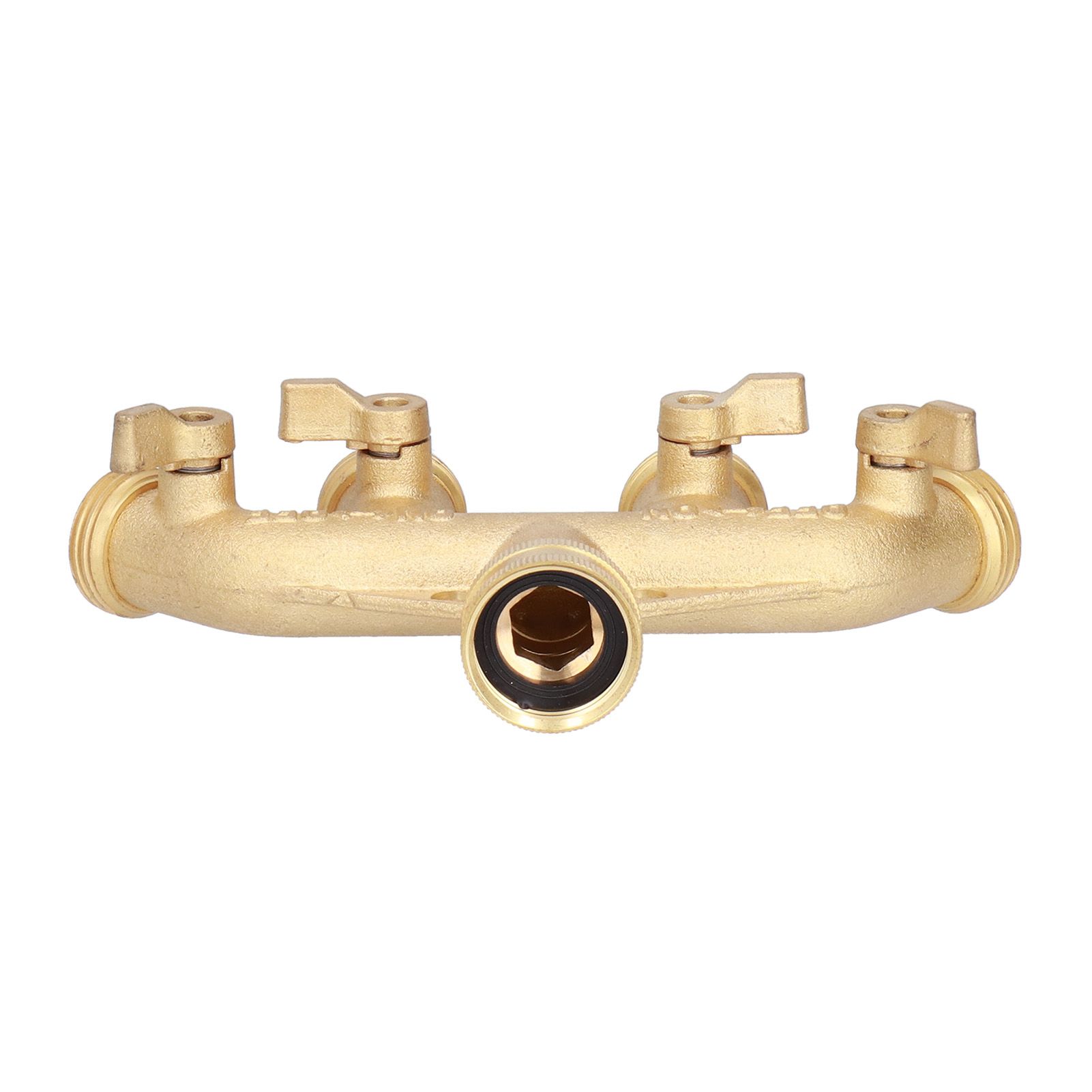 G3/4 4 Way Hose Splitter Brass Garden Hose Faucet Adapter Joint Connector Irrigation Accessory - Image 7