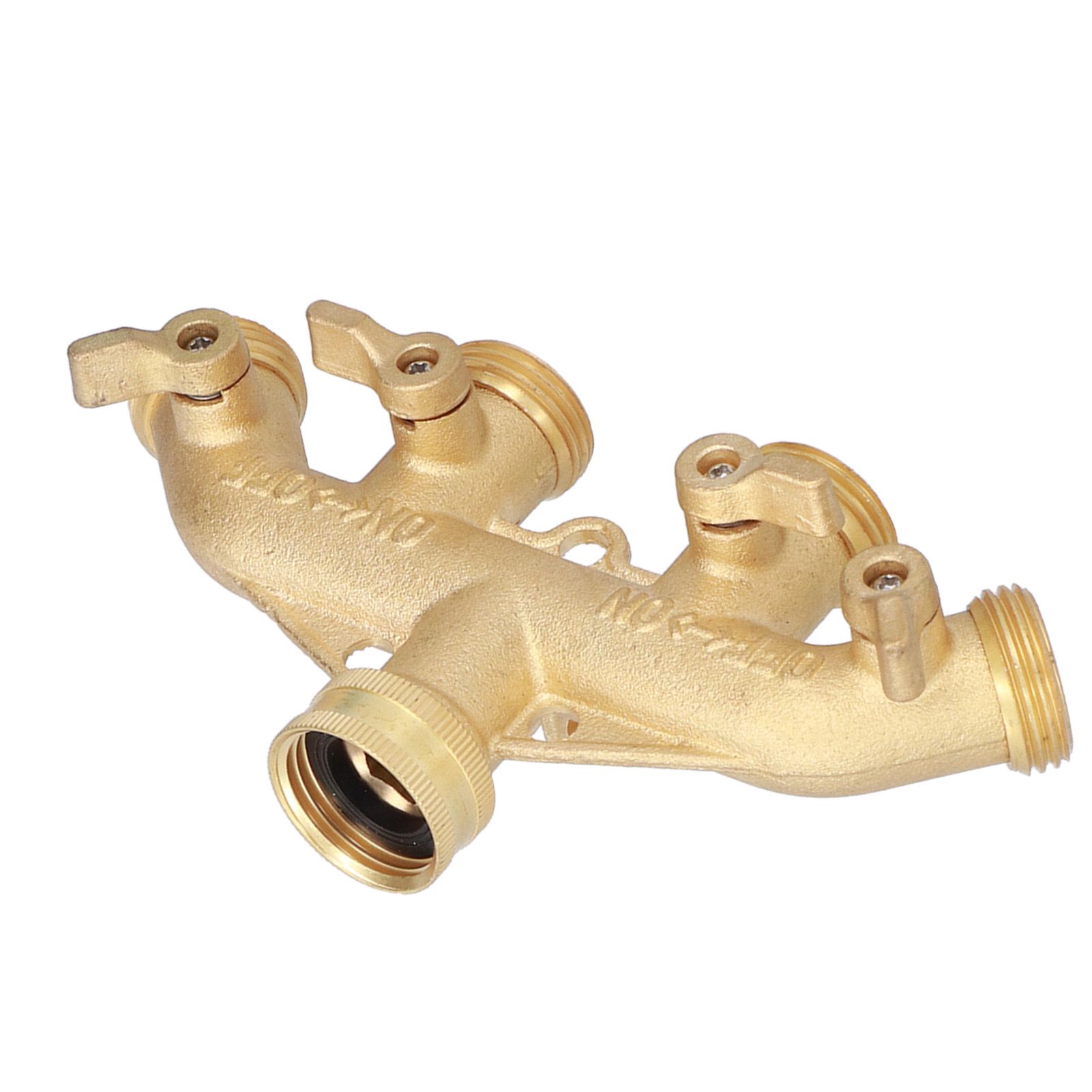 G3/4 4 Way Hose Splitter Brass Garden Hose Faucet Adapter Joint Connector Irrigation Accessory - Image 8