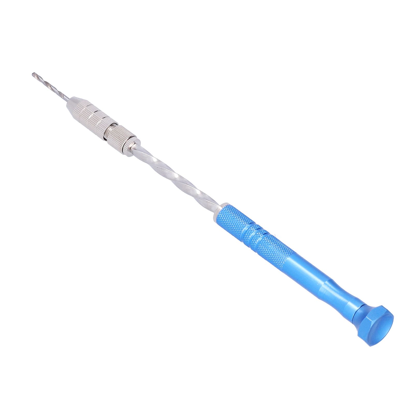 Hand Drill Jewelry Carving Drill Blue Stainless Steel Punching Drilling Tool for Woodworking - Image 2