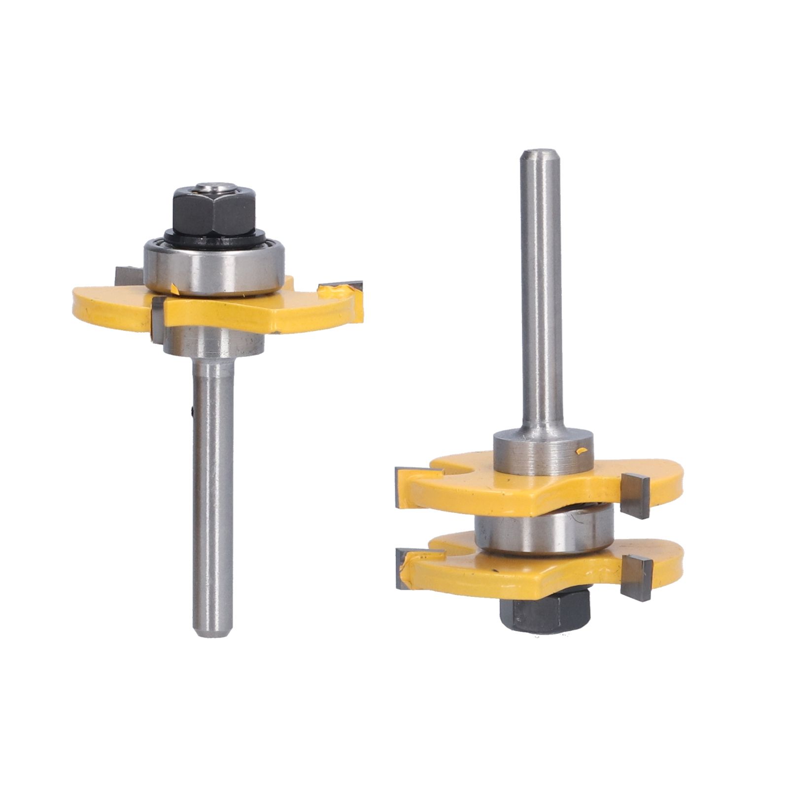 2Pcs T Shape Router Bit High Speed Steel Wood Milling Cutter for DIY Woodworking Carpentry - Image 1
