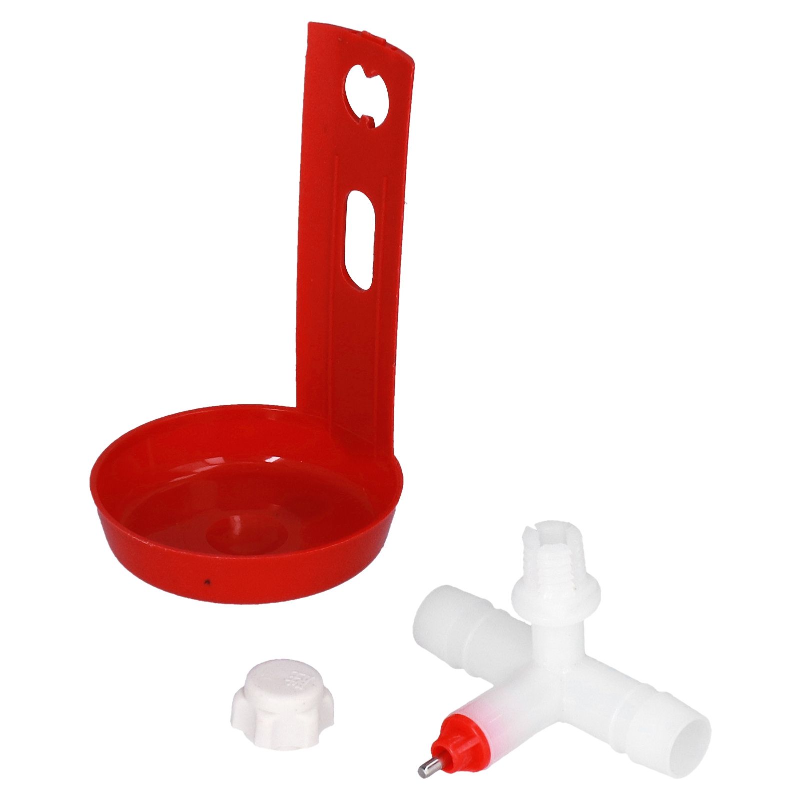 10 Set Chicken Drinking Cup Automatic Poultry Drinking Waterer Drinker with White Tee Fitting Durable for Chicken - Image 3