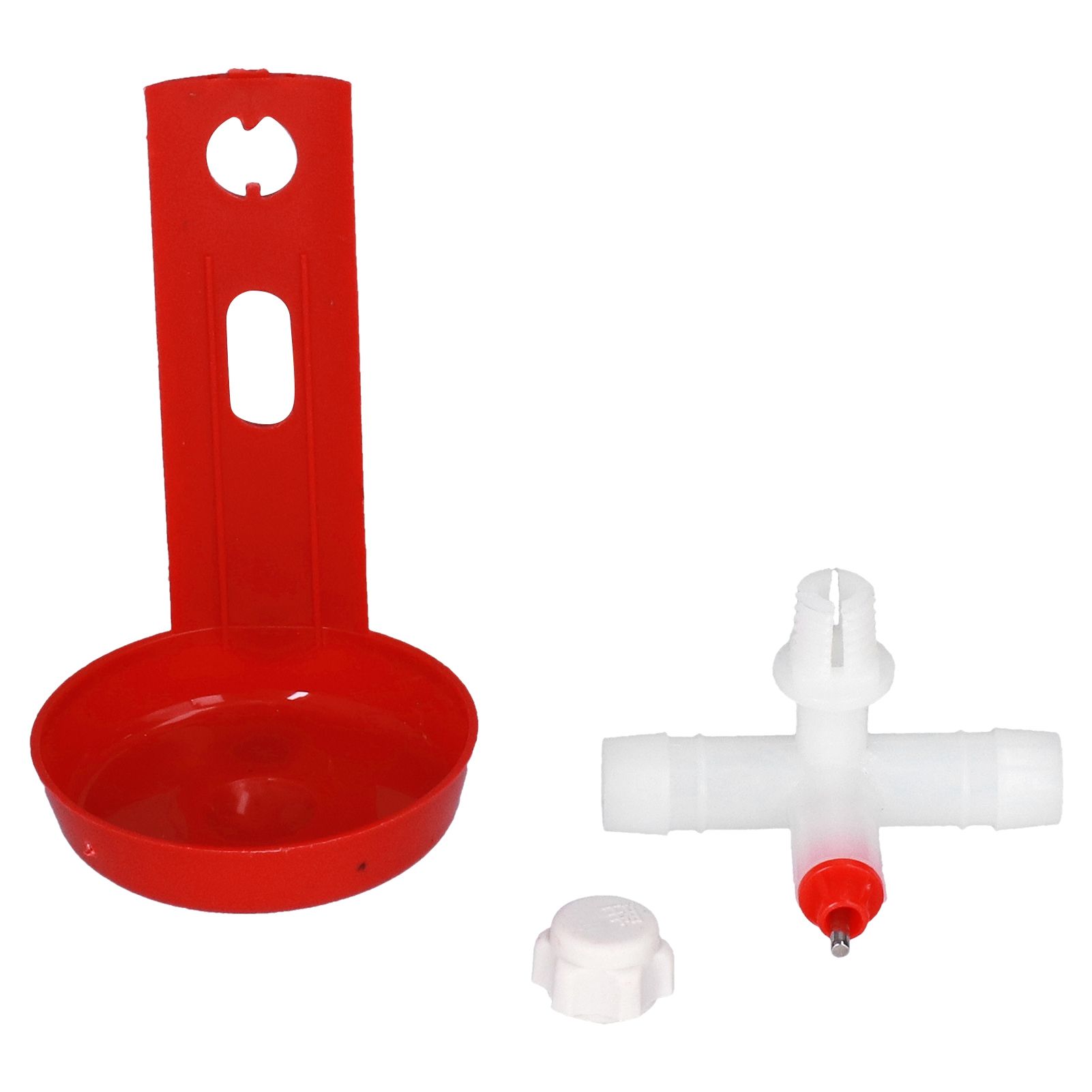 10 Set Chicken Drinking Cup Automatic Poultry Drinking Waterer Drinker with White Tee Fitting Durable for Chicken - Image 4