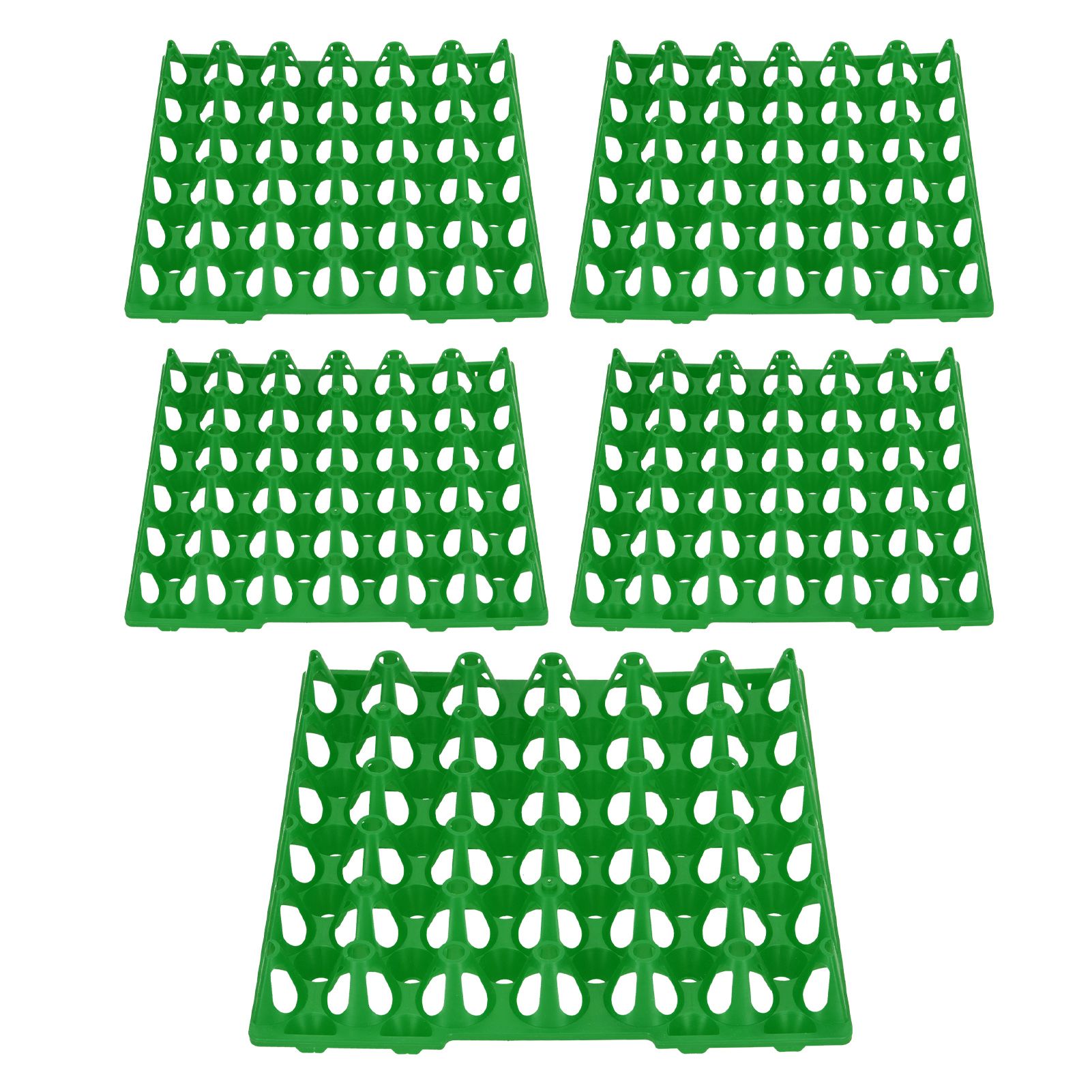 5PCS Plastic Egg Flats 30 Cell Egg Crates Holder Tray for Storage Transportation Home Farm SuppliesGreen - Image 1