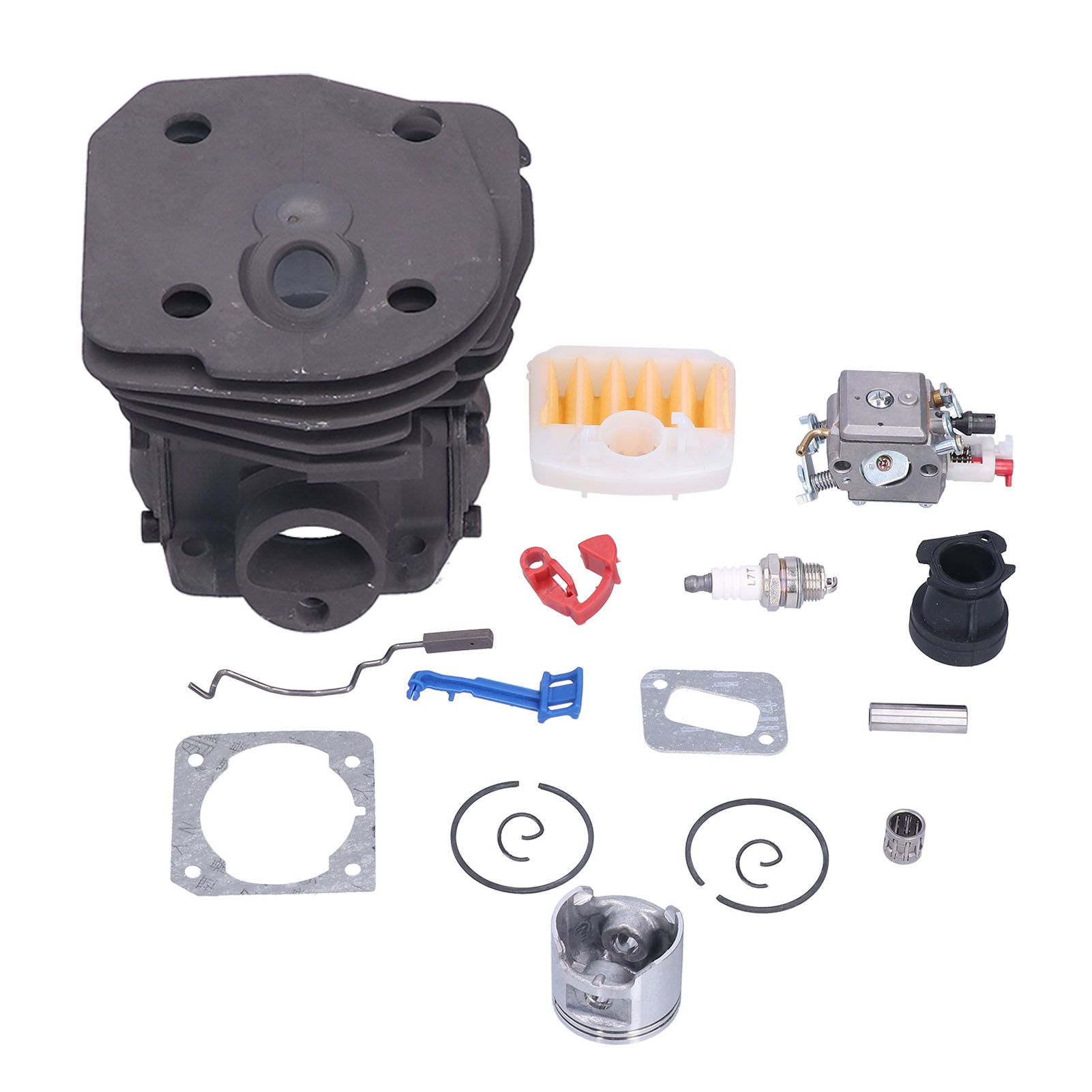 Cylinder Piston Assembly Aluminum Wear Resistance Chainsaw Cylinder Piston Hardware Kits for 353 for 351 for 350 - Image 1