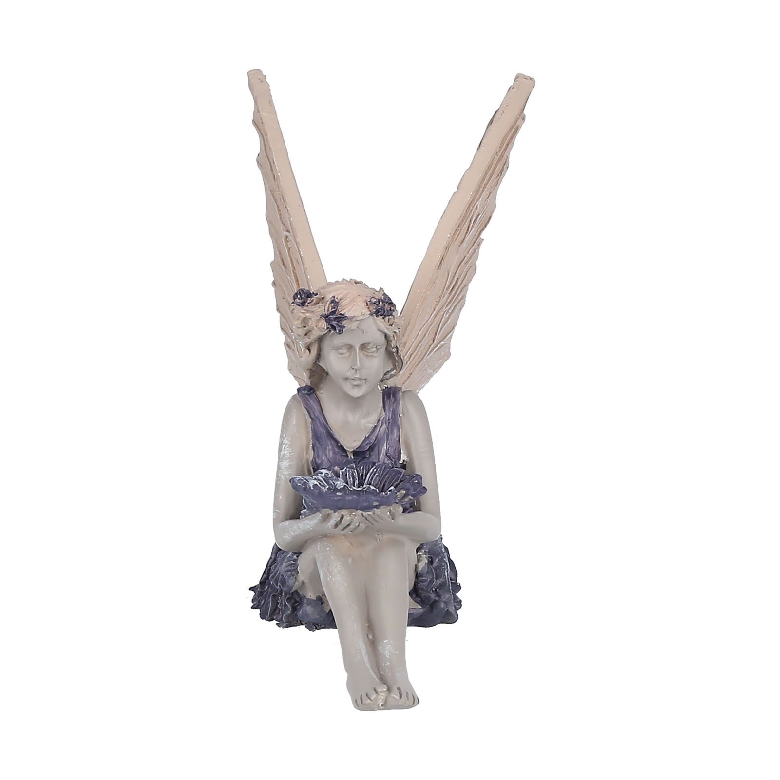 Sitting Fairy Statue Decorative Sunflower Fairy Ornament for Gardening Outdoor Home - Image 1