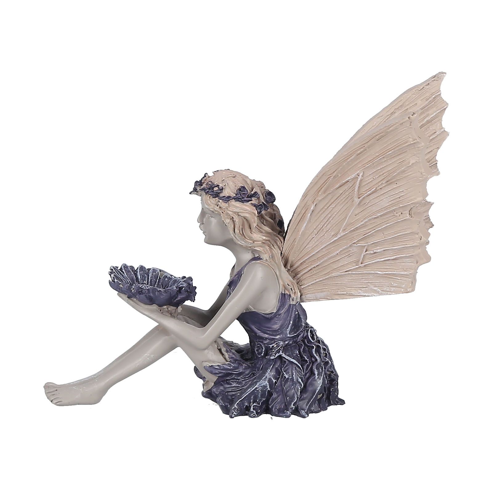 Sitting Fairy Statue Decorative Sunflower Fairy Ornament for Gardening Outdoor Home - Image 3