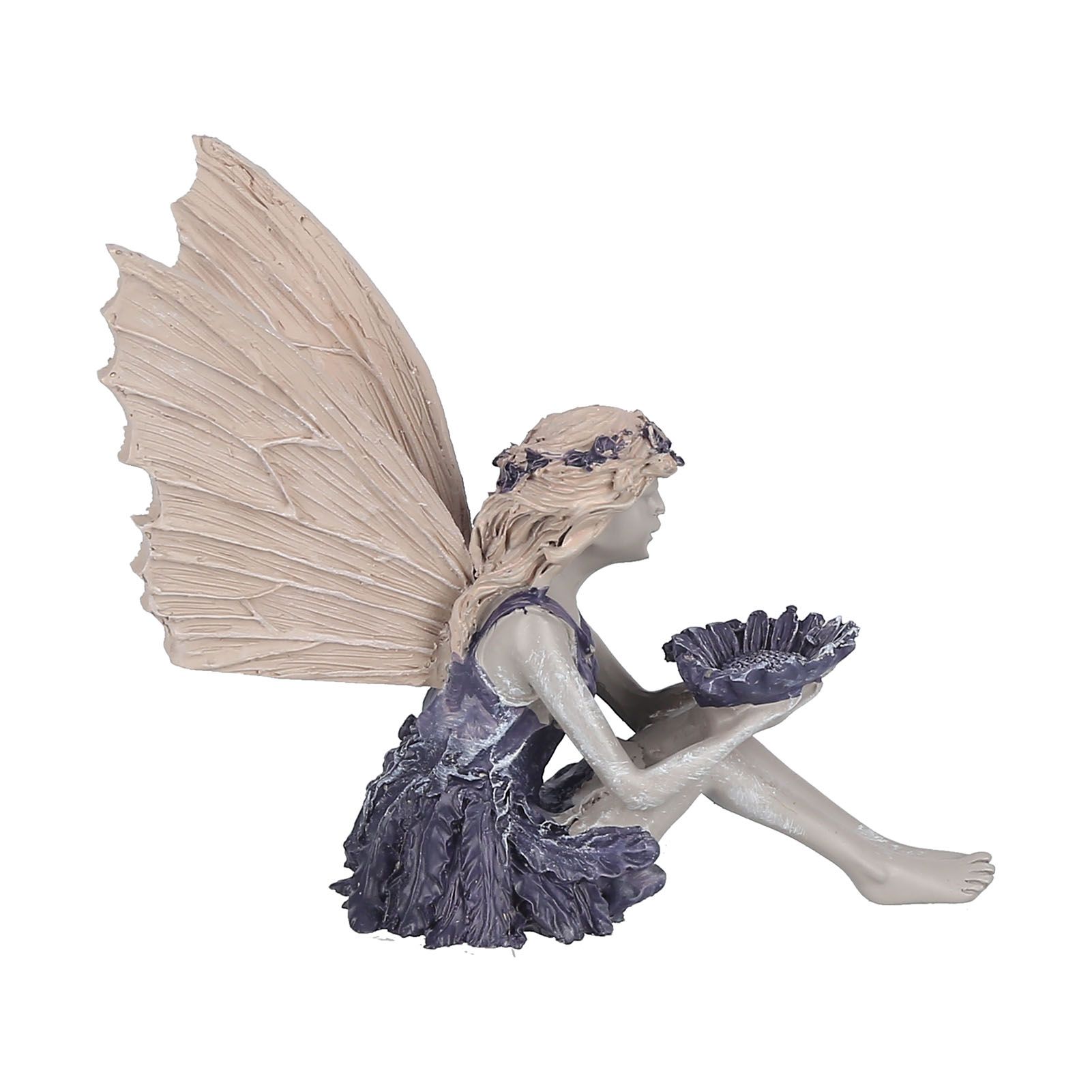 Sitting Fairy Statue Decorative Sunflower Fairy Ornament for Gardening Outdoor Home - Image 5