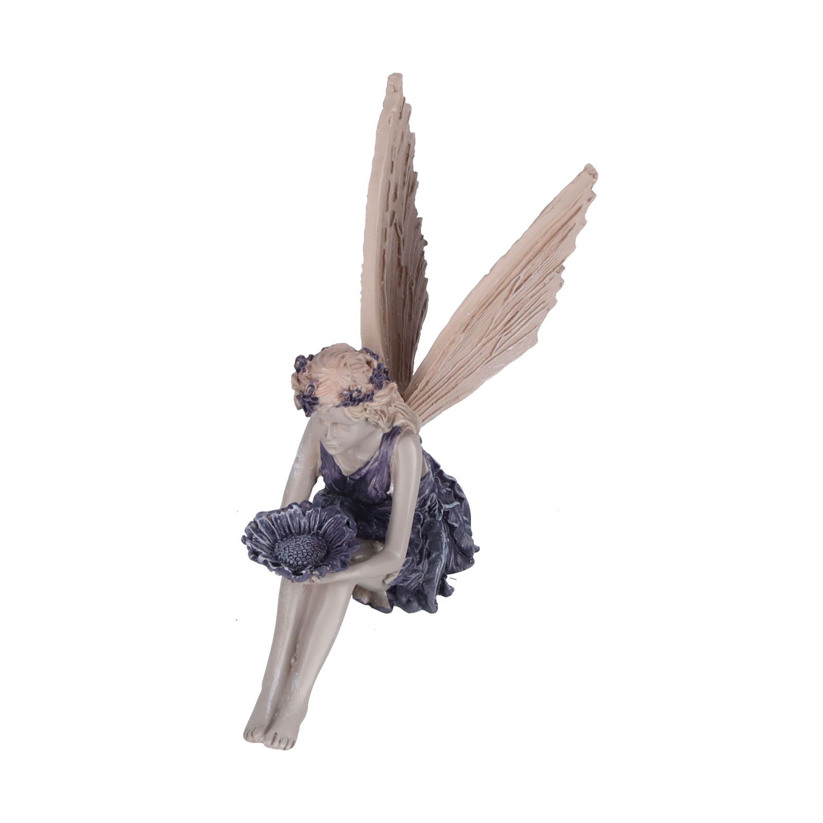 Sitting Fairy Statue Decorative Sunflower Fairy Ornament for Gardening Outdoor Home - Image 8