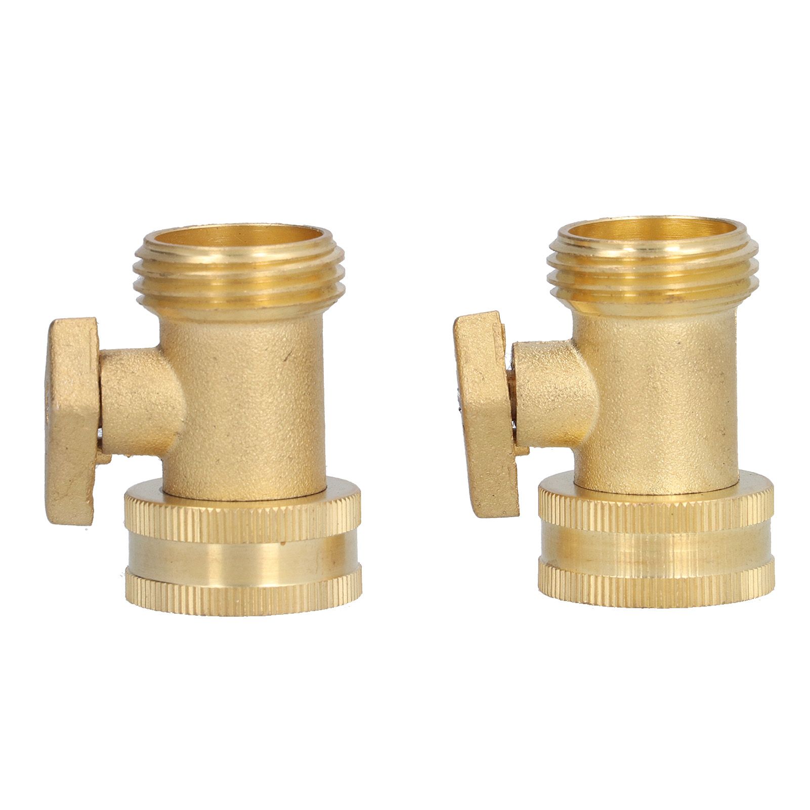 2PCS G3/4 Shut Off Valve Garden Hose Brass Stop Valve with 2 Way Screw Interface for Irrigation Equipment - Image 3