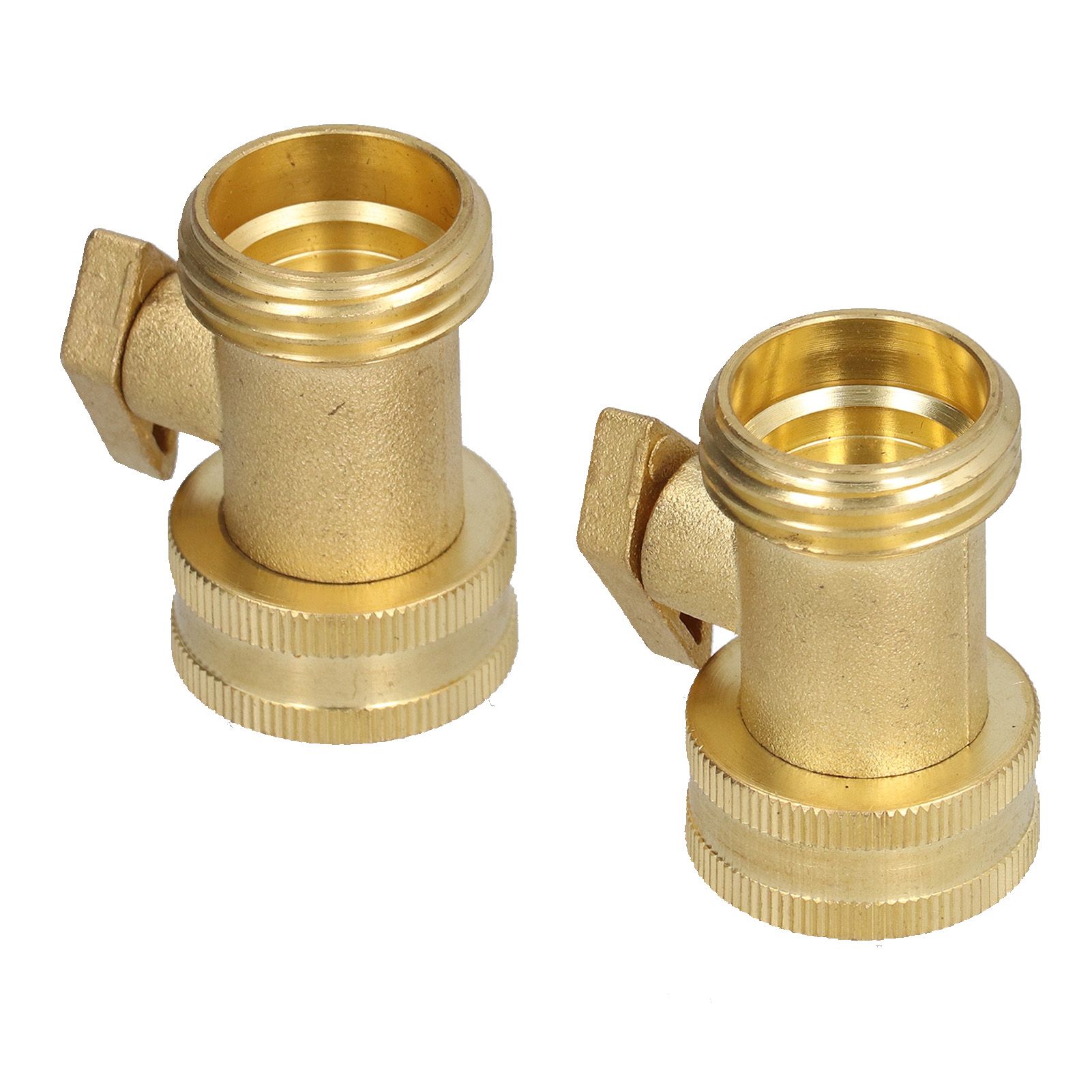 2PCS G3/4 Shut Off Valve Garden Hose Brass Stop Valve with 2 Way Screw Interface for Irrigation Equipment - Image 4