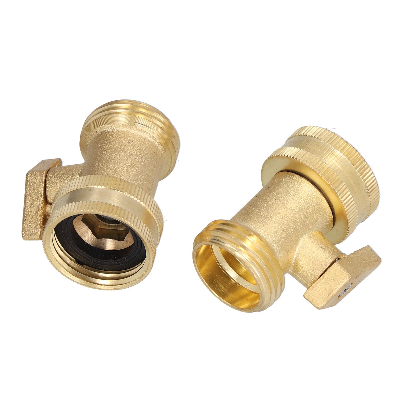 2PCS G3/4 Shut Off Valve Garden Hose Brass Stop Valve with 2 Way Screw Interface for Irrigation Equipment - Image 6