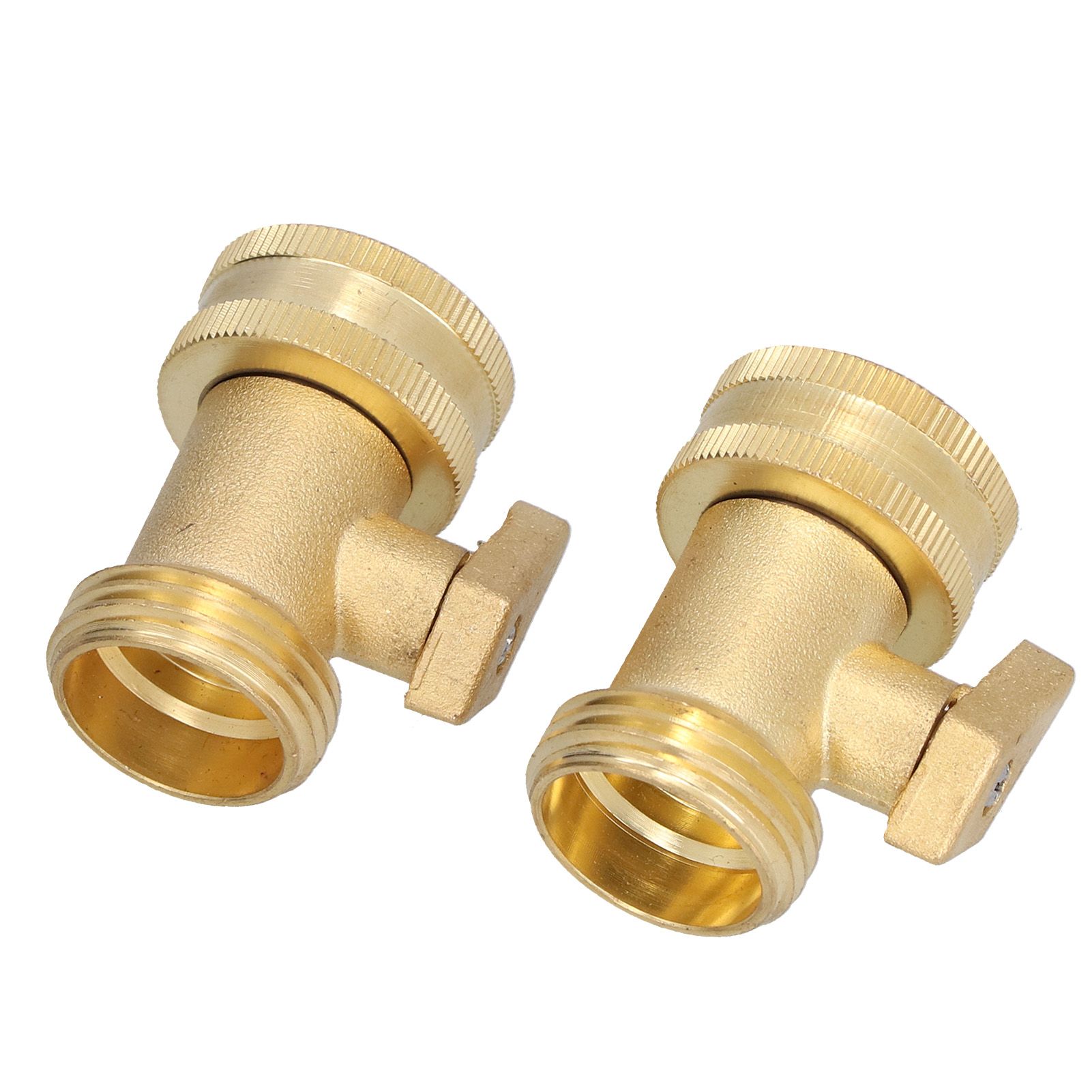 2PCS G3/4 Shut Off Valve Garden Hose Brass Stop Valve with 2 Way Screw Interface for Irrigation Equipment - Image 7