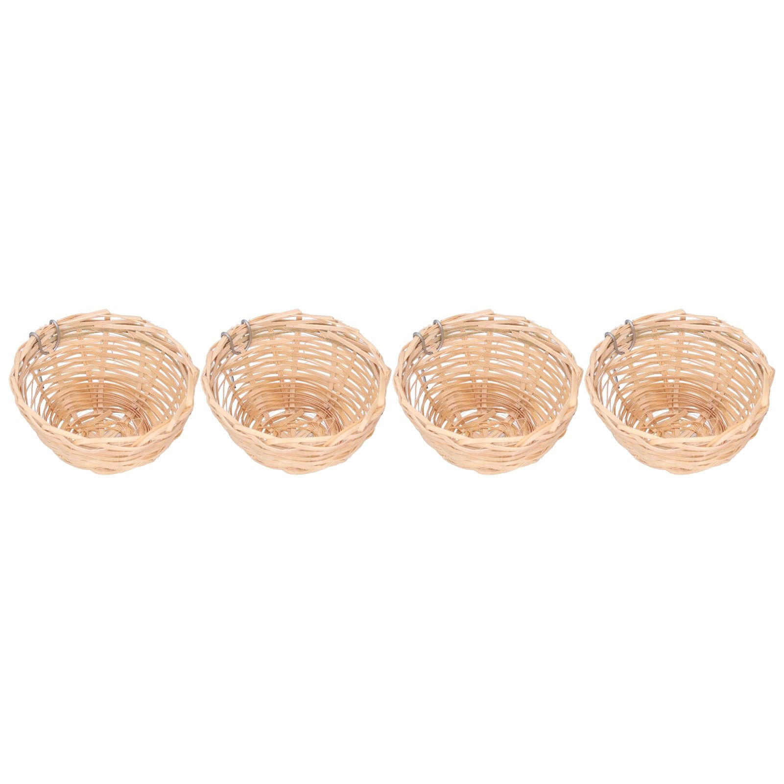 4pcs Bamboo Bird Nest Handmade Weaving Breeding Resting Bird House with Hook for Parrots Canary - Image 8