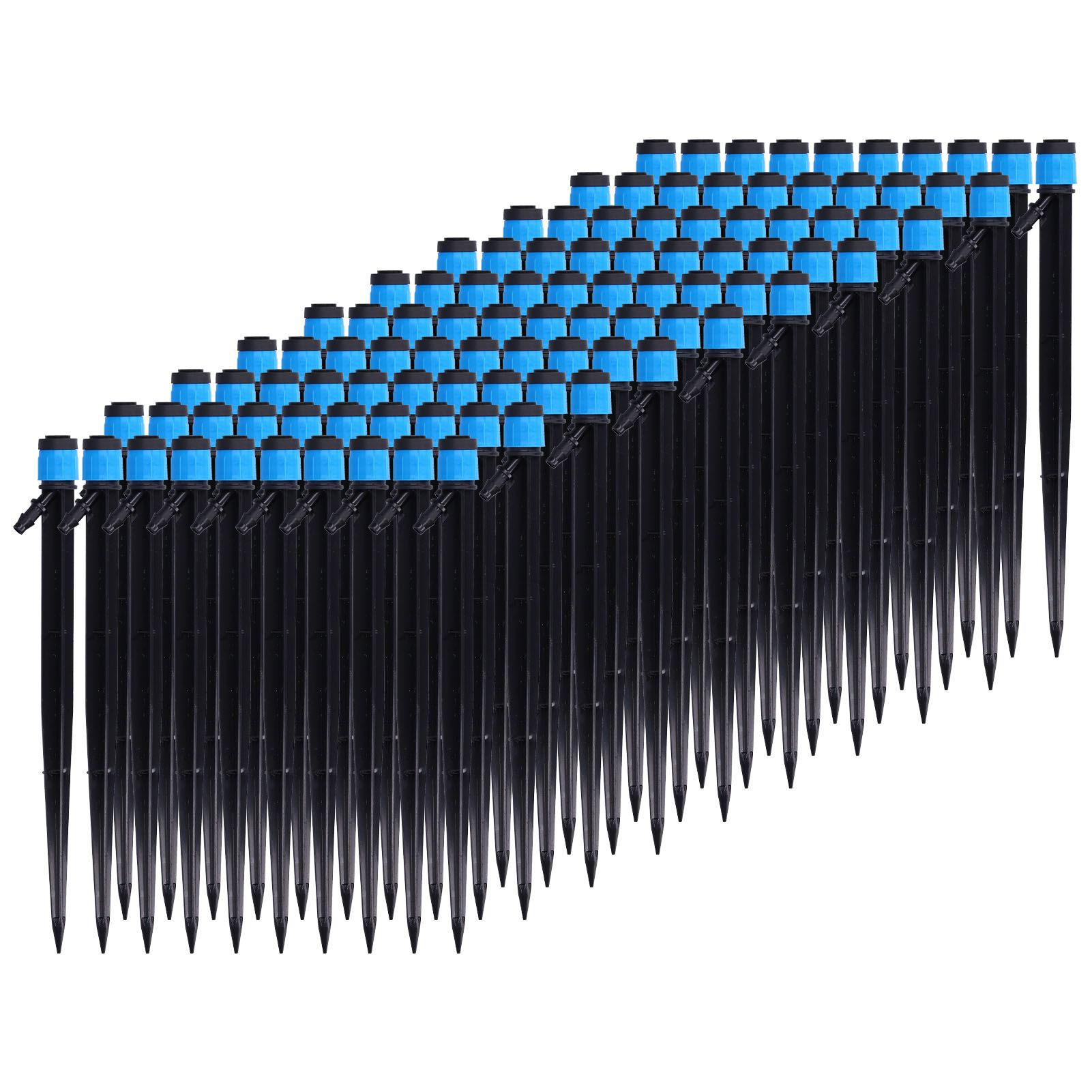 100Pcs/Bag Drip Irrigation Emitters 18cm Universal 360 Degree Drip Sprinkler Head for 4/7mm Tube - Image 1