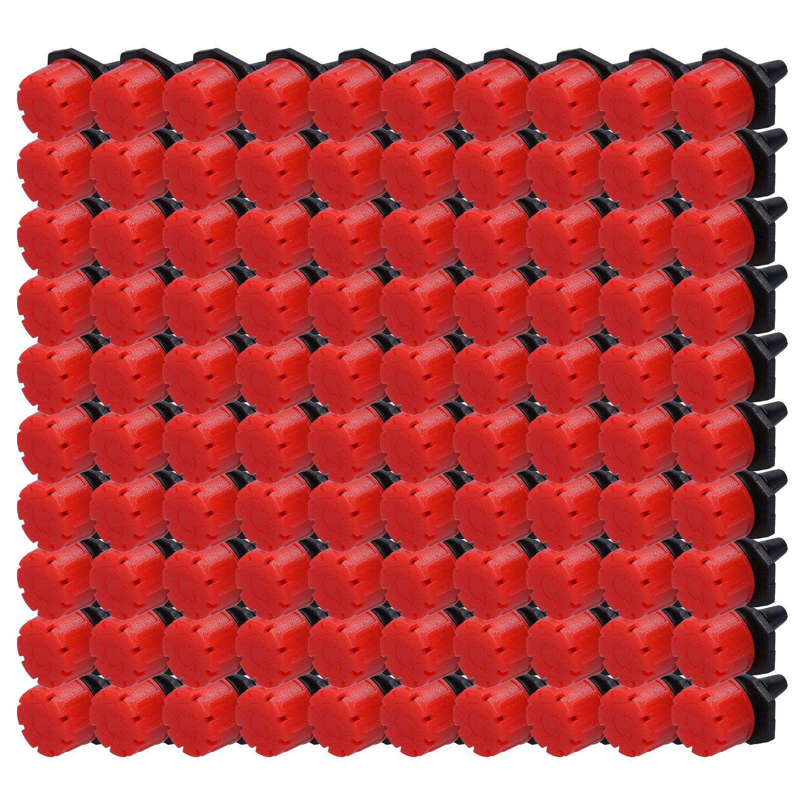 100Pcs 8 Hole Drip Irrigation Emitter Adjustable Drip Irrigation Sprinkler for Garden Greenhouse Courtyard Red - Image 7