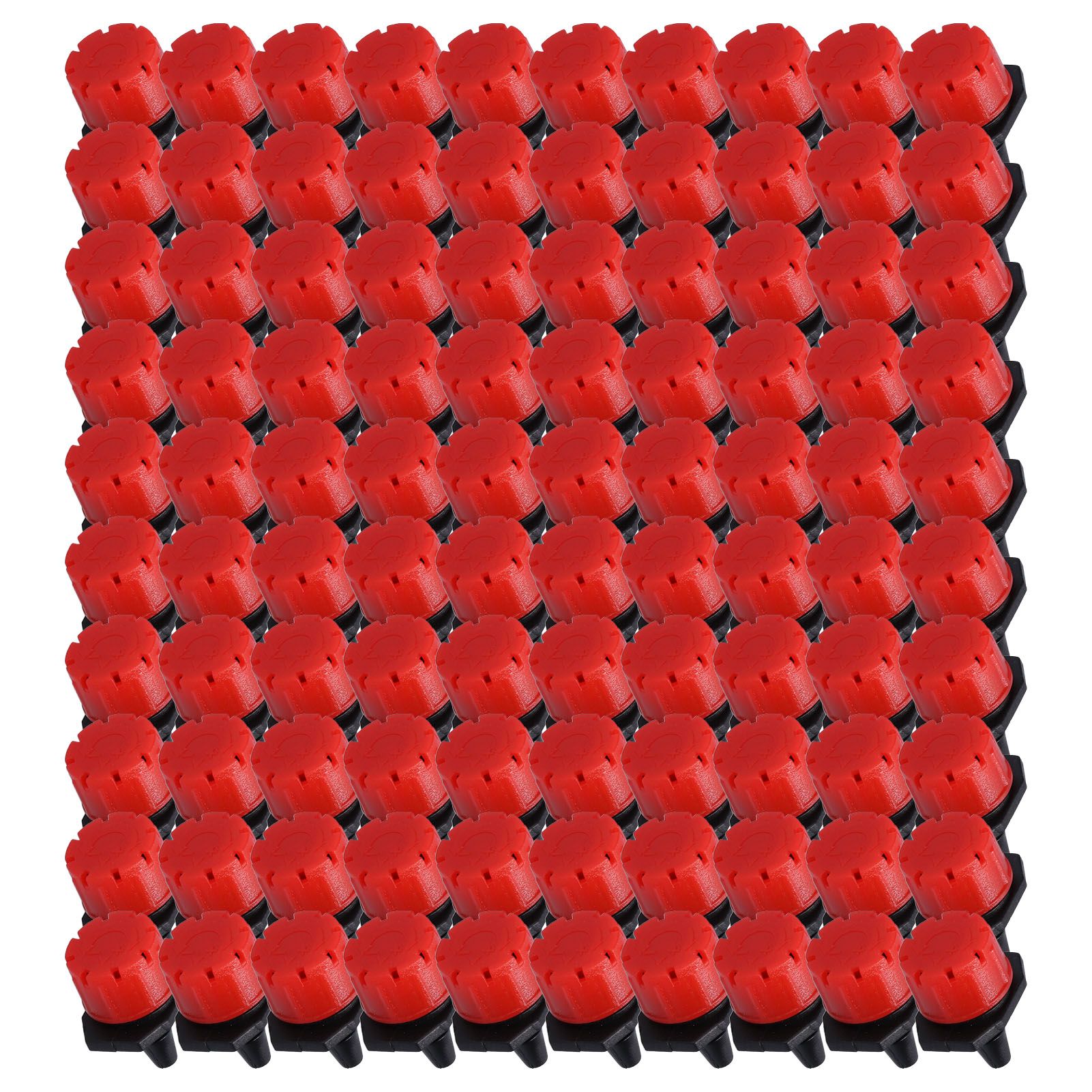 100Pcs 8 Hole Drip Irrigation Emitter Adjustable Drip Irrigation Sprinkler for Garden Greenhouse Courtyard Red - Image 8