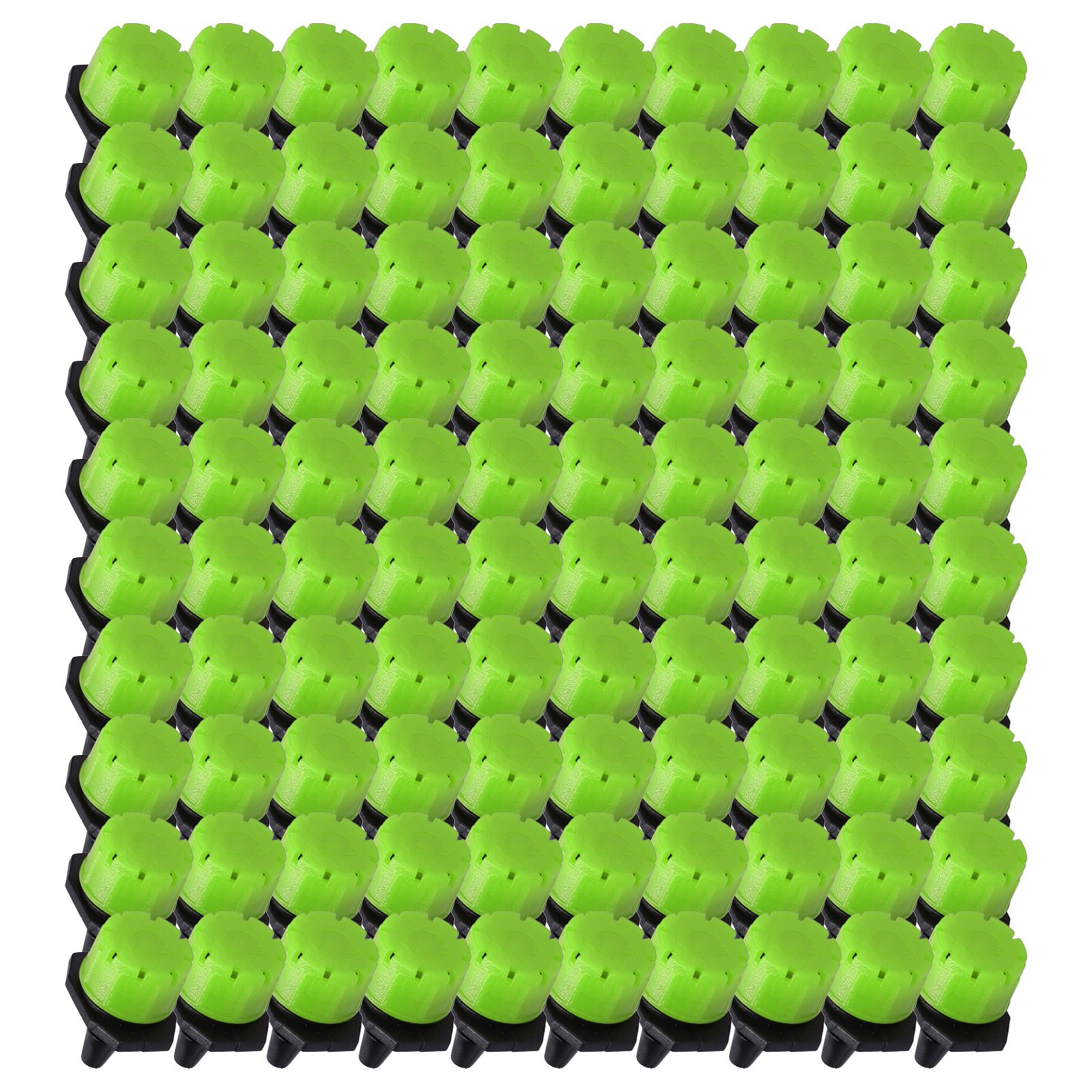 100Pcs 8 Hole Drip Irrigation Emitter Adjustable Drip Irrigation Sprinkler for Garden Greenhouse Courtyard Green - Image 6