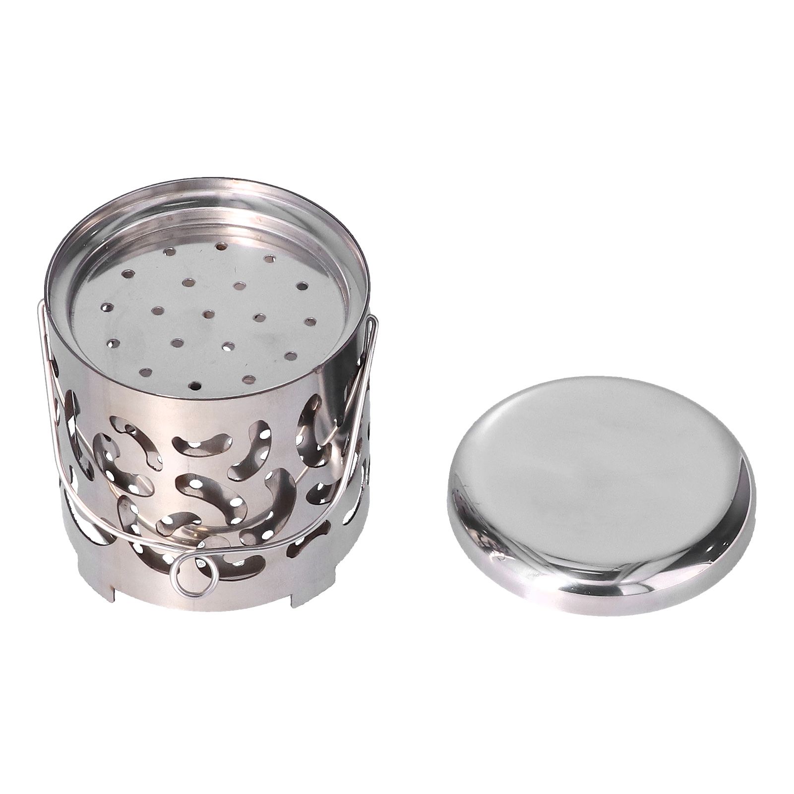 Outdoor Mini Warmer Stainless Steel Camping Stove Portable Warming Stove Cover for Picnic Hiking Barbecue - Image 1