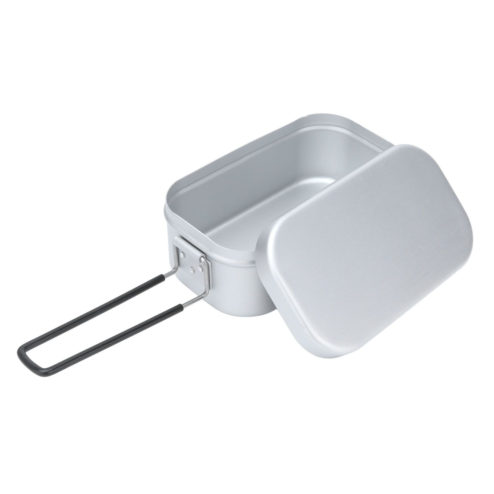 800ml Aluminum Lunch Box with Lid Rectangular Portable Bento Box for Outdoor Camping - Image 4