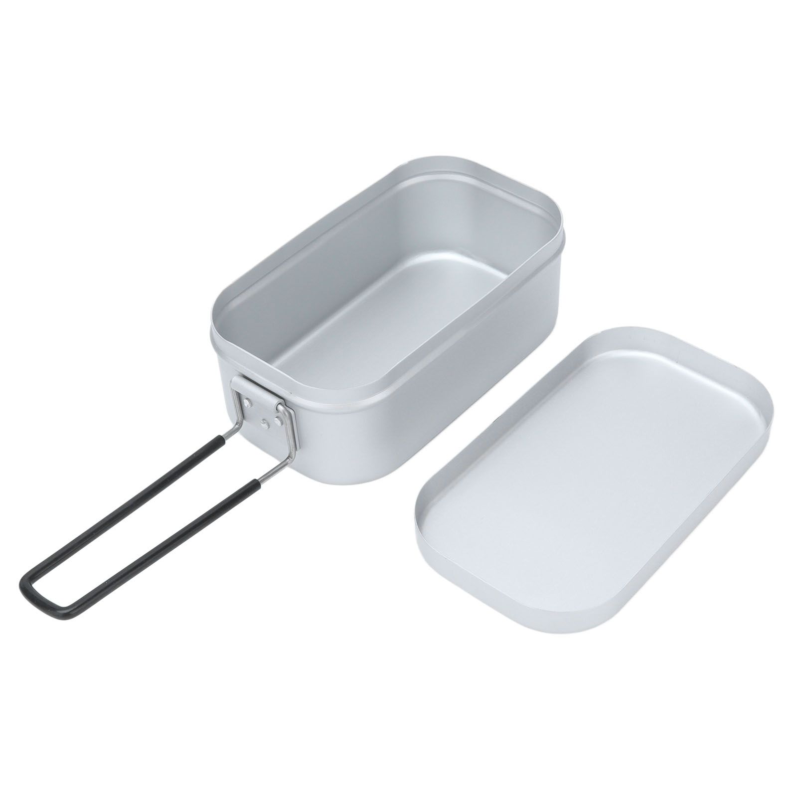 800ml Aluminum Lunch Box with Lid Rectangular Portable Bento Box for Outdoor Camping - Image 5