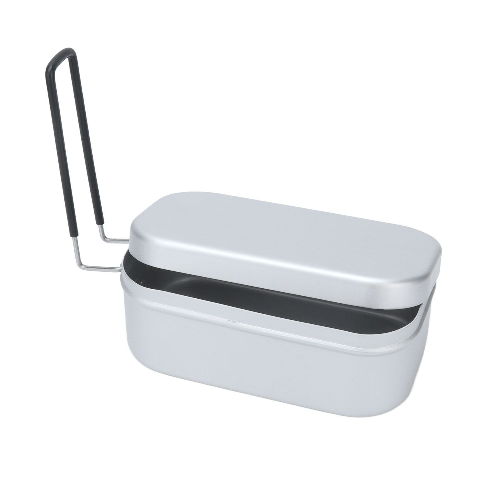 800ml Aluminum Lunch Box with Lid Rectangular Portable Bento Box for Outdoor Camping - Image 7