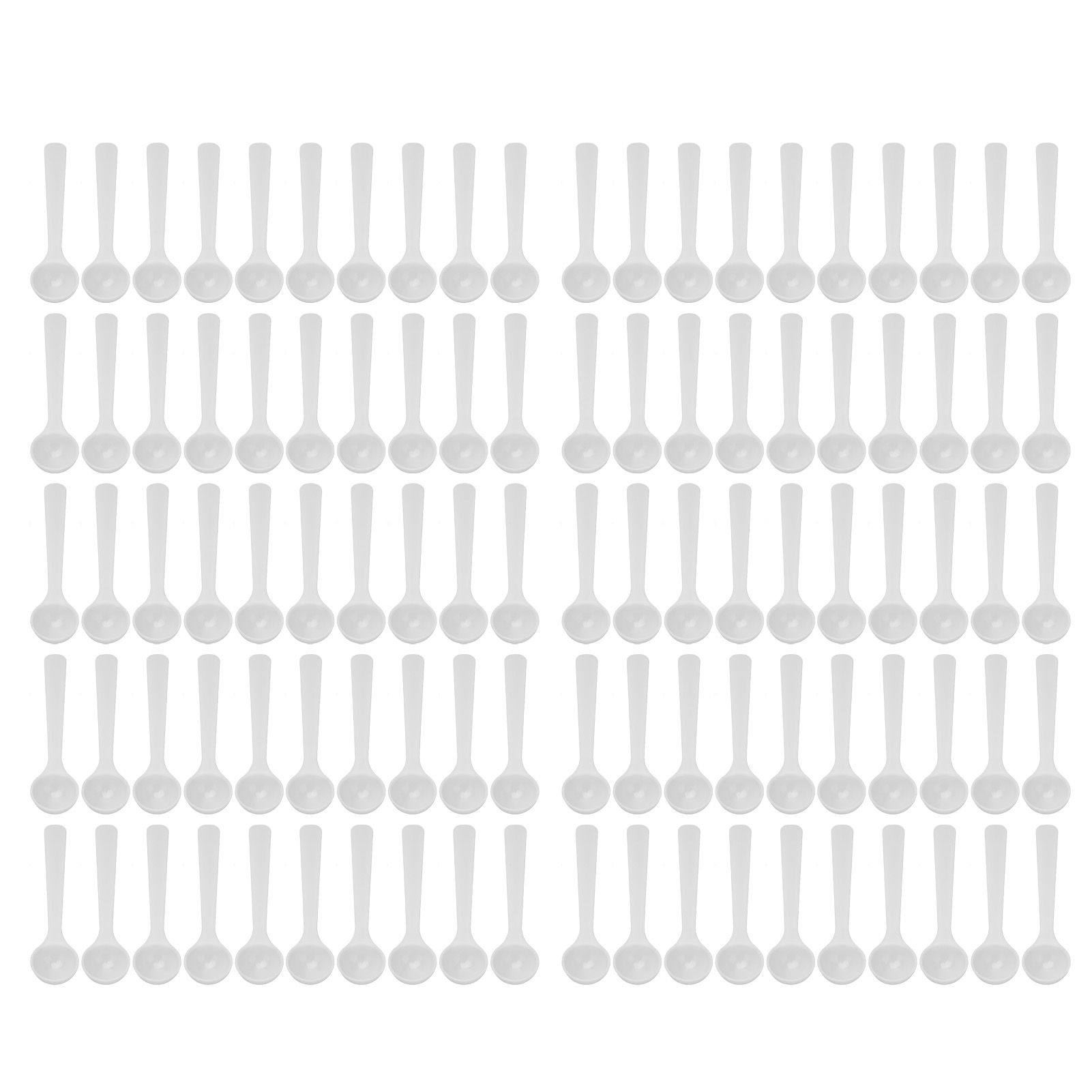 100Pcs Plastic Fertilizer Spoon 2ml/1g High Temperature Resistance Measuring Spoon for Gardening - Image 1