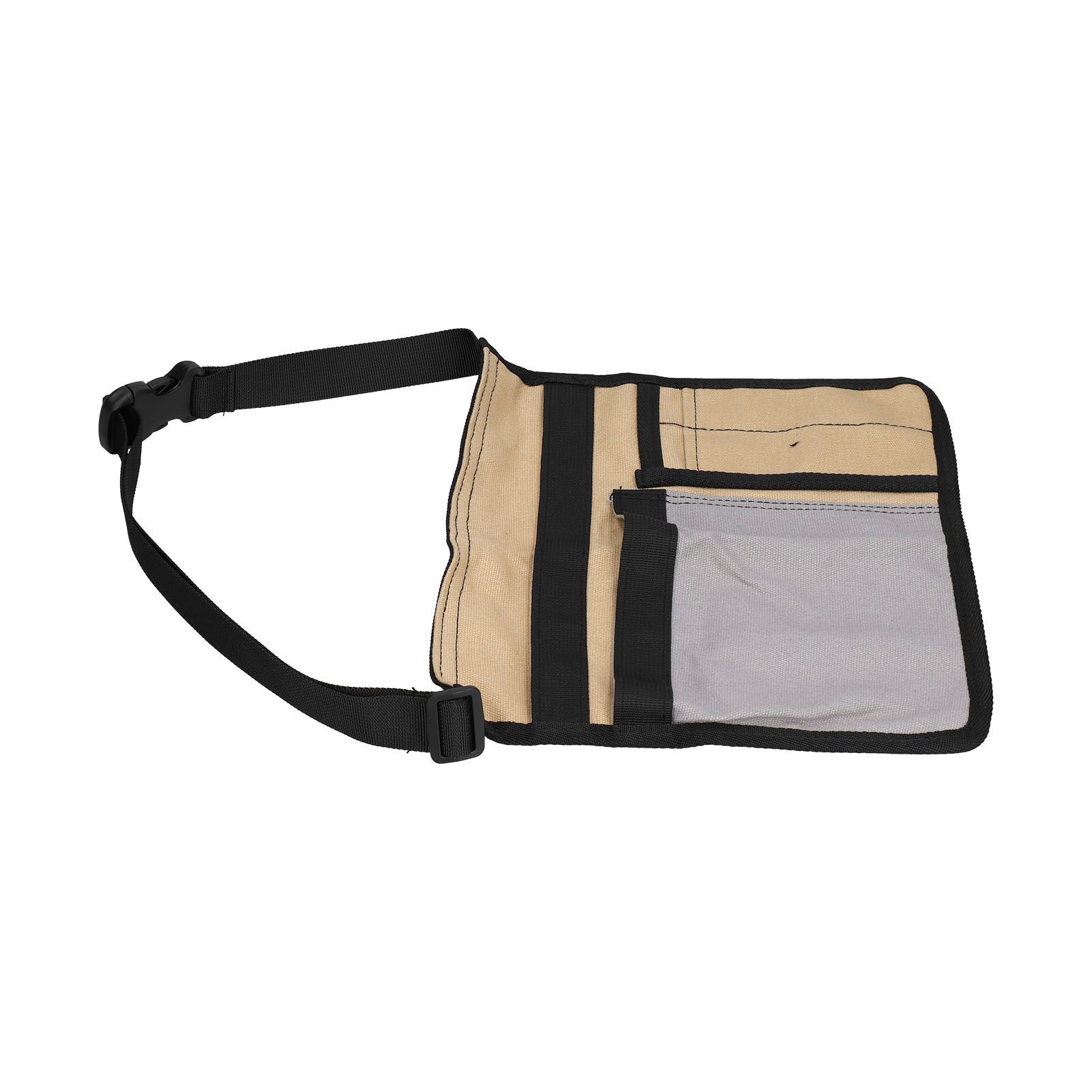 Tool Waist Bag Lightweight Multi Pocket Oxford Cloth Waist Tool Pouch for Garden Climbing Outdoor(Grey Khaki ) - Image 3