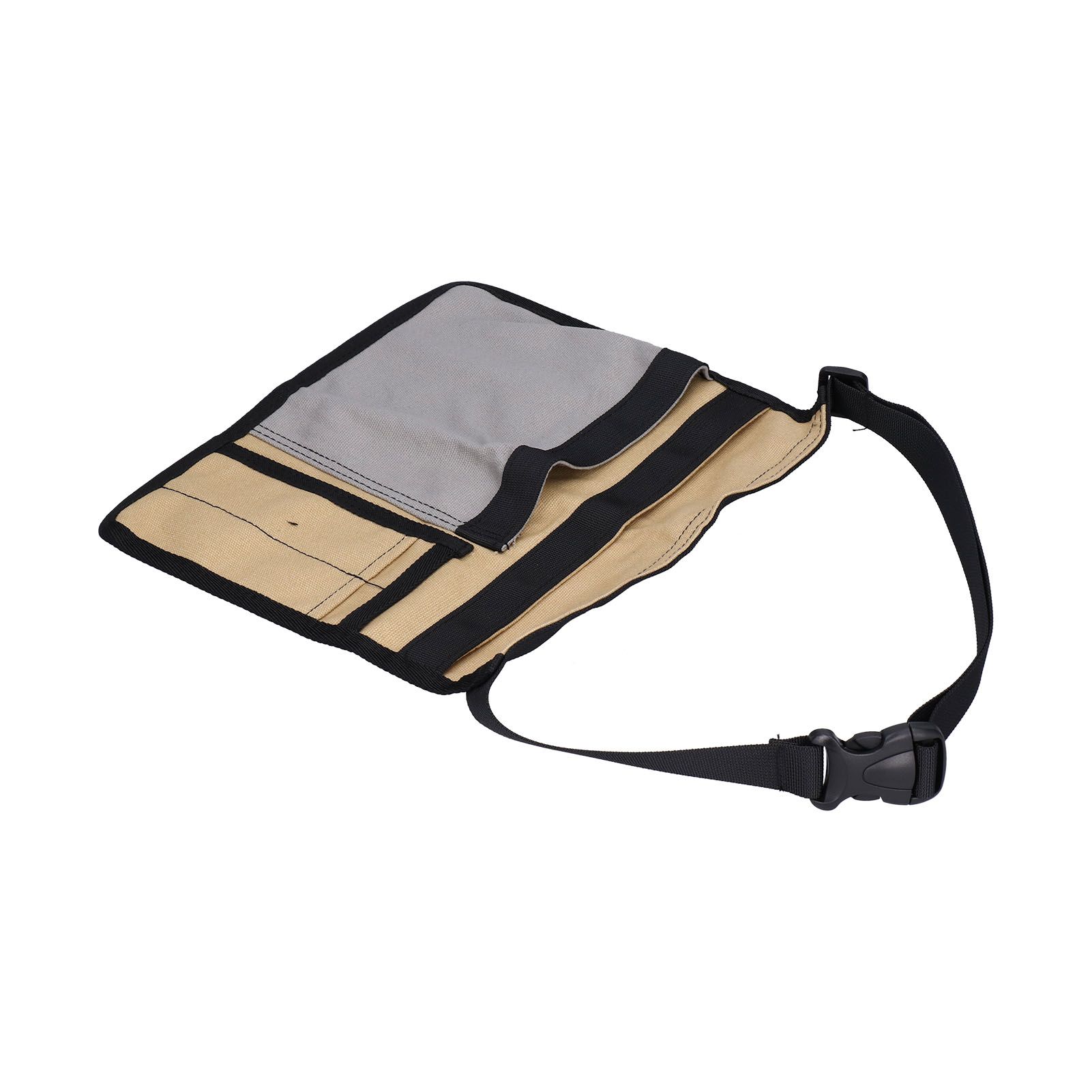 Tool Waist Bag Lightweight Multi Pocket Oxford Cloth Waist Tool Pouch for Garden Climbing Outdoor(Grey Khaki ) - Image 6