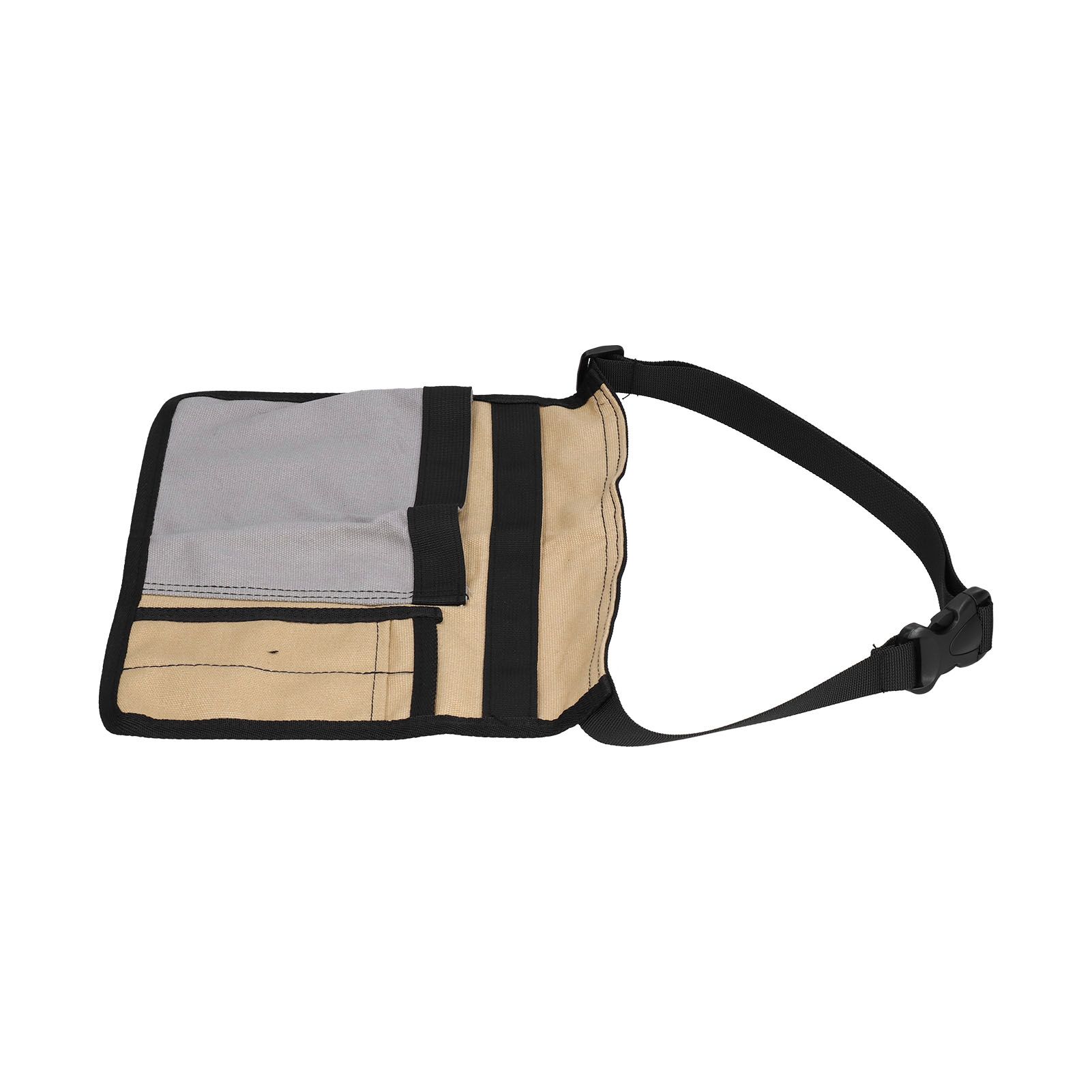 Tool Waist Bag Lightweight Multi Pocket Oxford Cloth Waist Tool Pouch for Garden Climbing Outdoor(Grey Khaki ) - Image 7