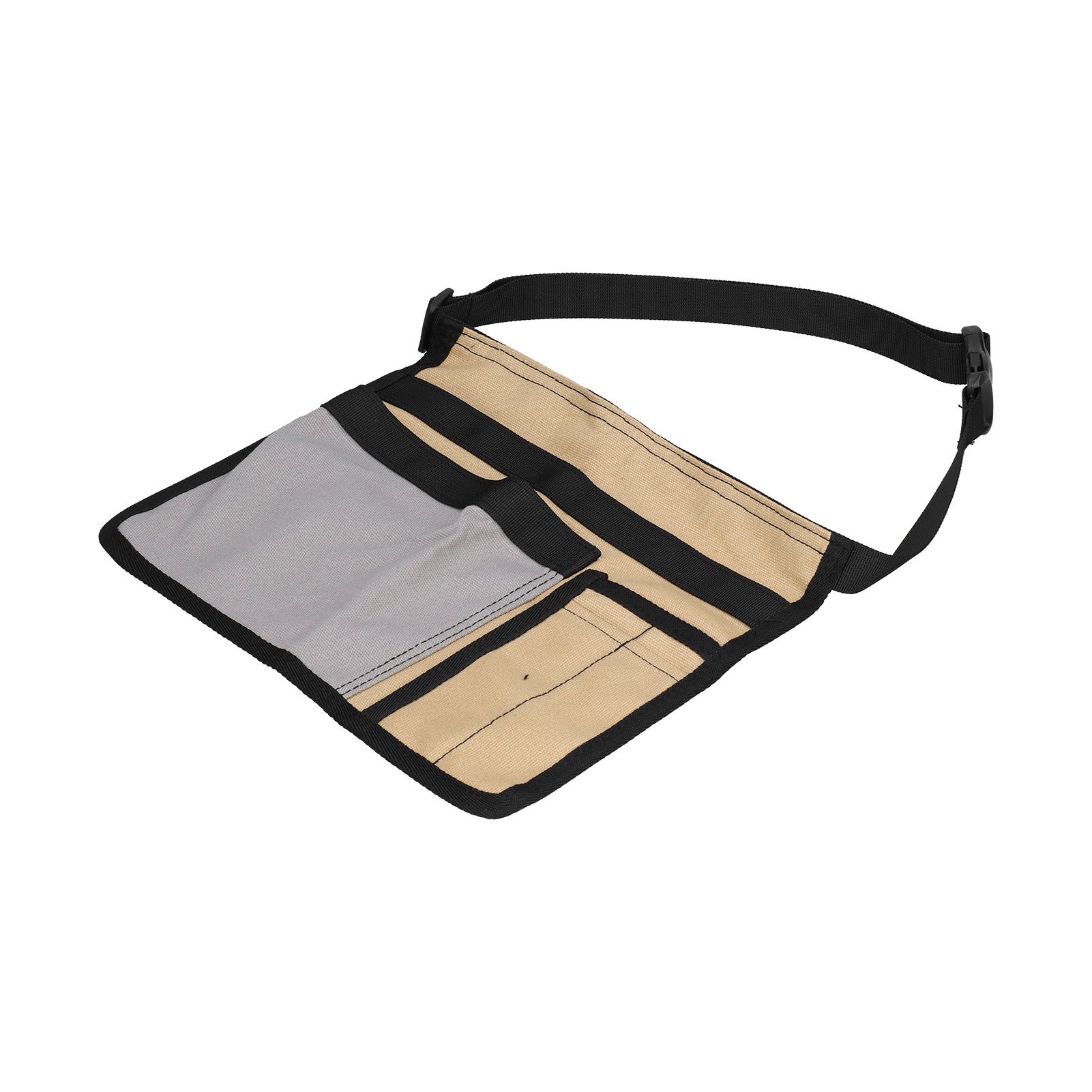 Tool Waist Bag Lightweight Multi Pocket Oxford Cloth Waist Tool Pouch for Garden Climbing Outdoor(Grey Khaki ) - Image 8