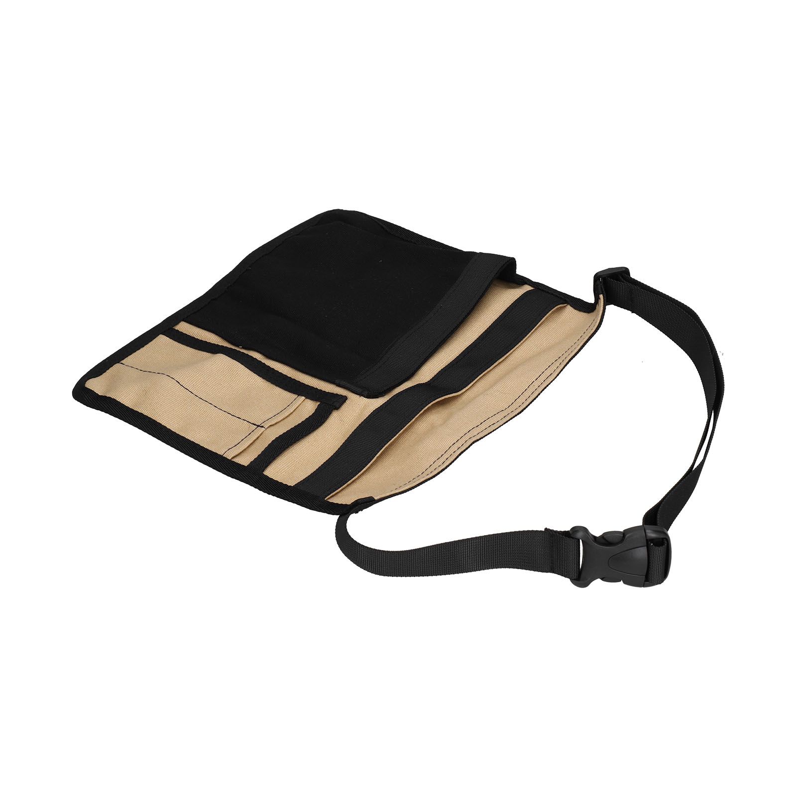 Tool Waist Bag Lightweight Multi Pocket Oxford Cloth Waist Tool Pouch for Garden Climbing Outdoor(Black Khaki ) - Image 5