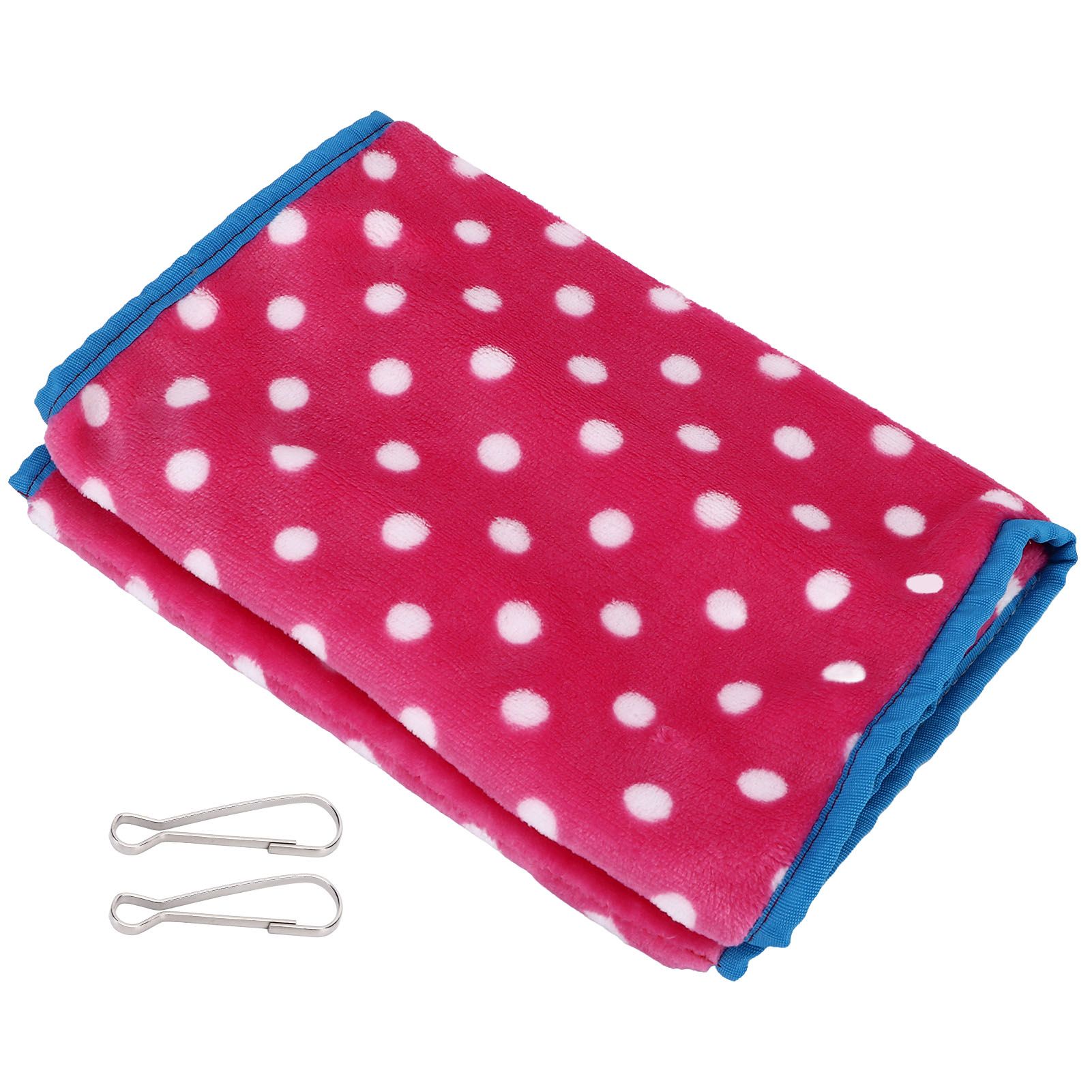 Bird Bed Foldable Portable Comfortable Flannel Triangular Hanging Bird Hammock with Hooks for Parrots Hamsters SquirrelsPink - Image 2