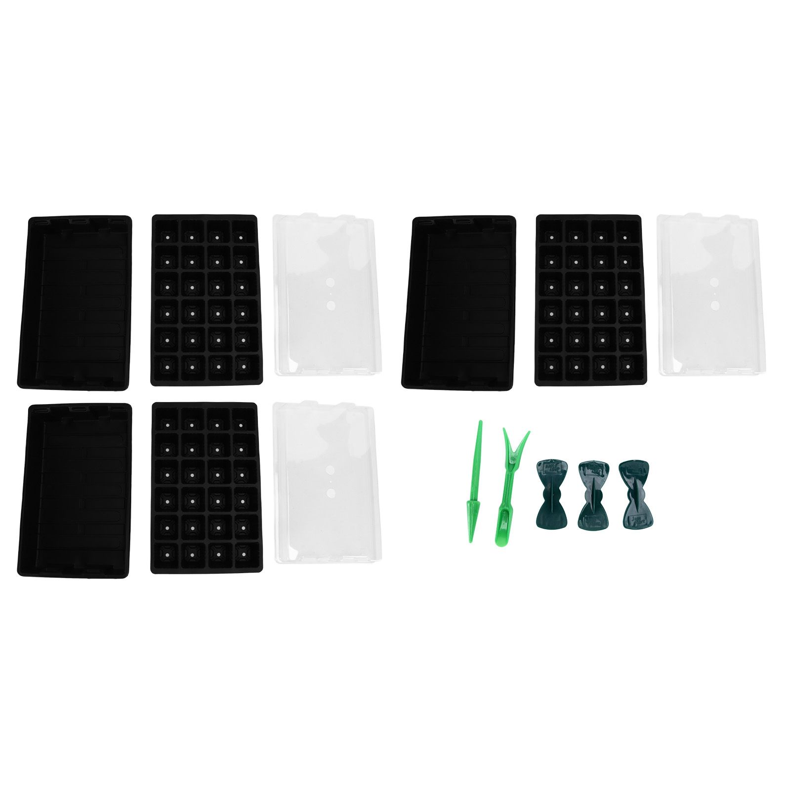 3Set 24 Hole Plant Growing Tray Propagation Tray Breathable Seedling Plate Garden Nursery Tray - Image 1