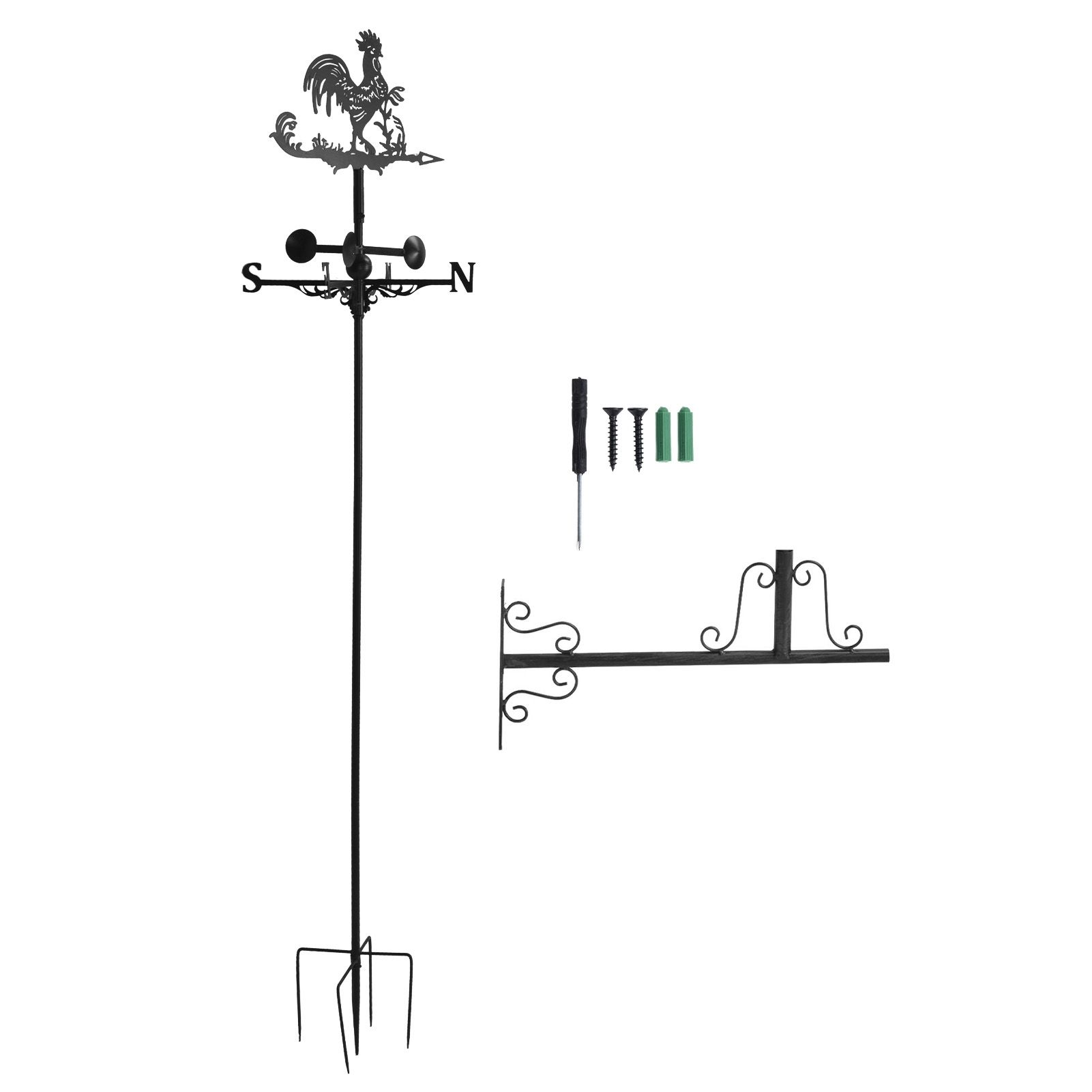 Lawn Direction Mark Garden Wrought Iron Direction Mark for Outdoor Decoration - Image 1