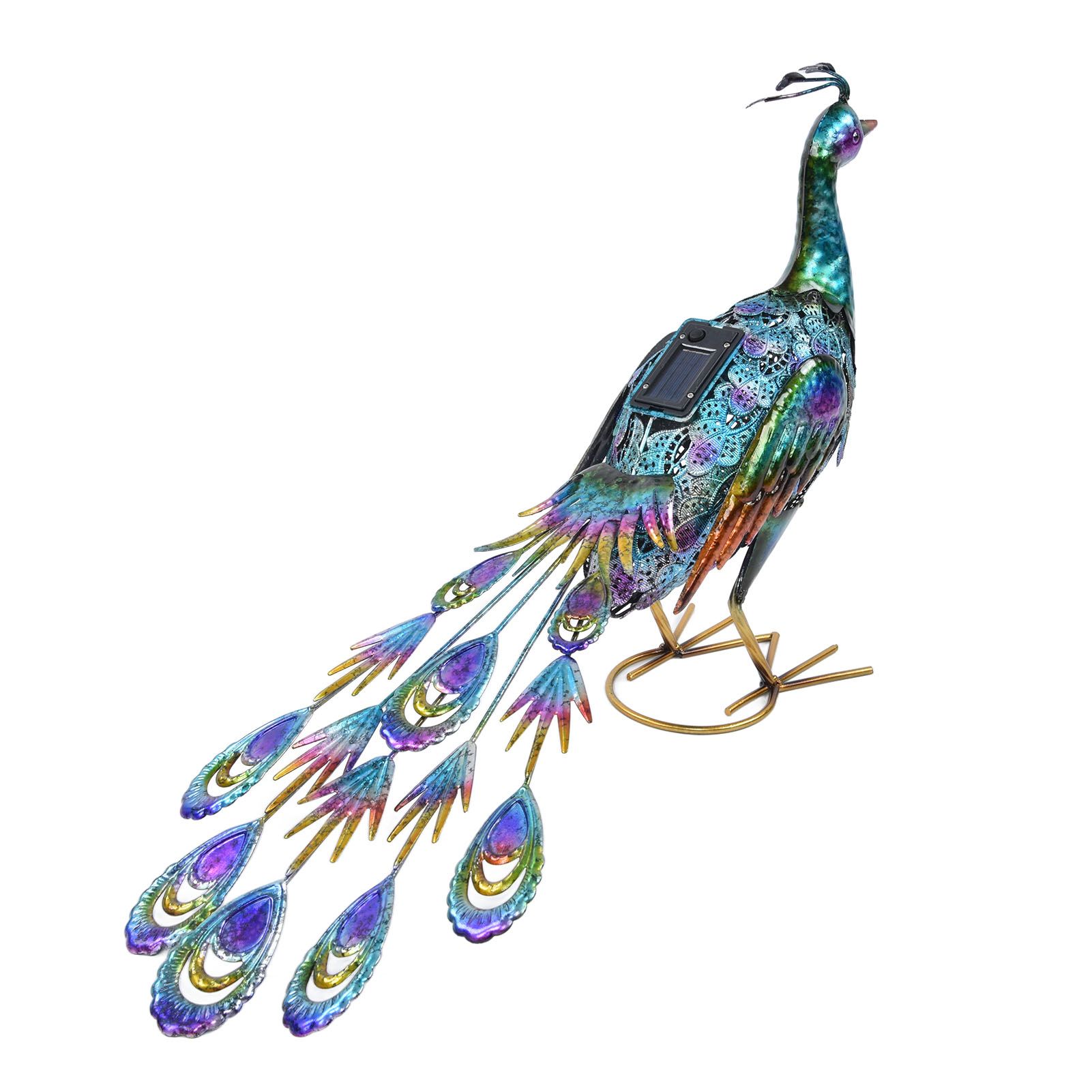 Outdoor Solar Light Vivid Peacock Sculpture Light Garden Decoration Light for Courtyard Lawn60x37 cm / 23.6x14.6 in - Image 4