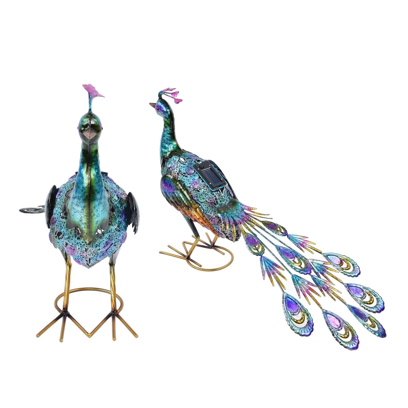 Outdoor Solar Light Vivid Peacock Sculpture Light Garden Decoration Light for Courtyard Lawn60x37 cm / 23.6x14.6 in - Image 7