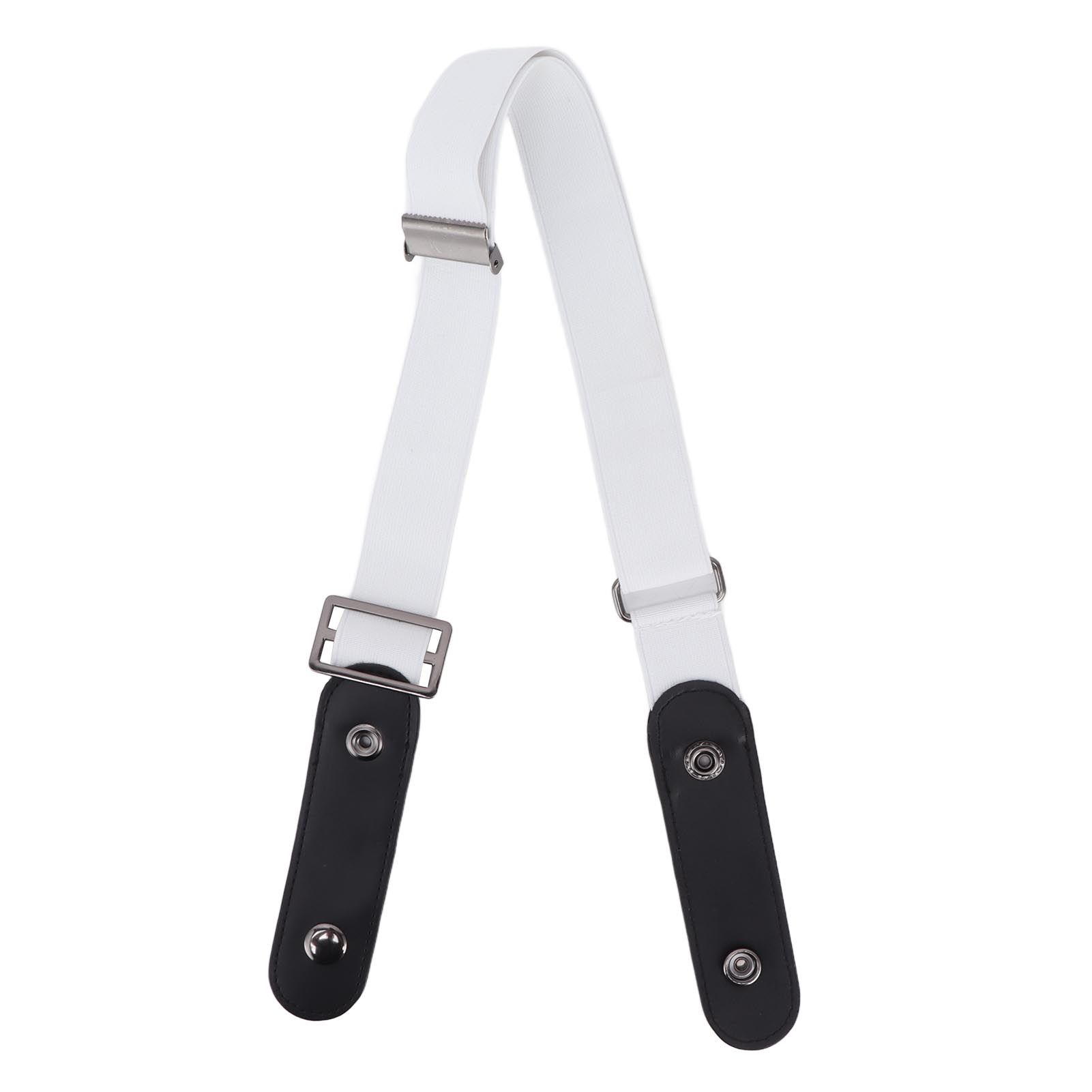 No Buckle Belt Women Traceless Adjustable Size Weaving Buckle Free Belt Women for Trousers SweaterWhite - Image 5