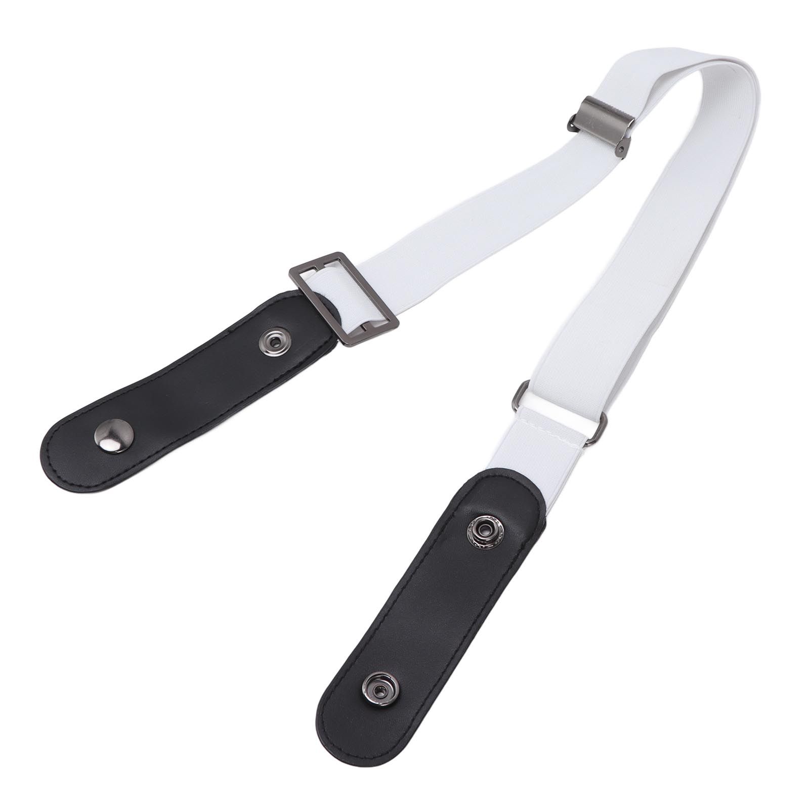 No Buckle Belt Women Traceless Adjustable Size Weaving Buckle Free Belt Women for Trousers SweaterWhite - Image 7