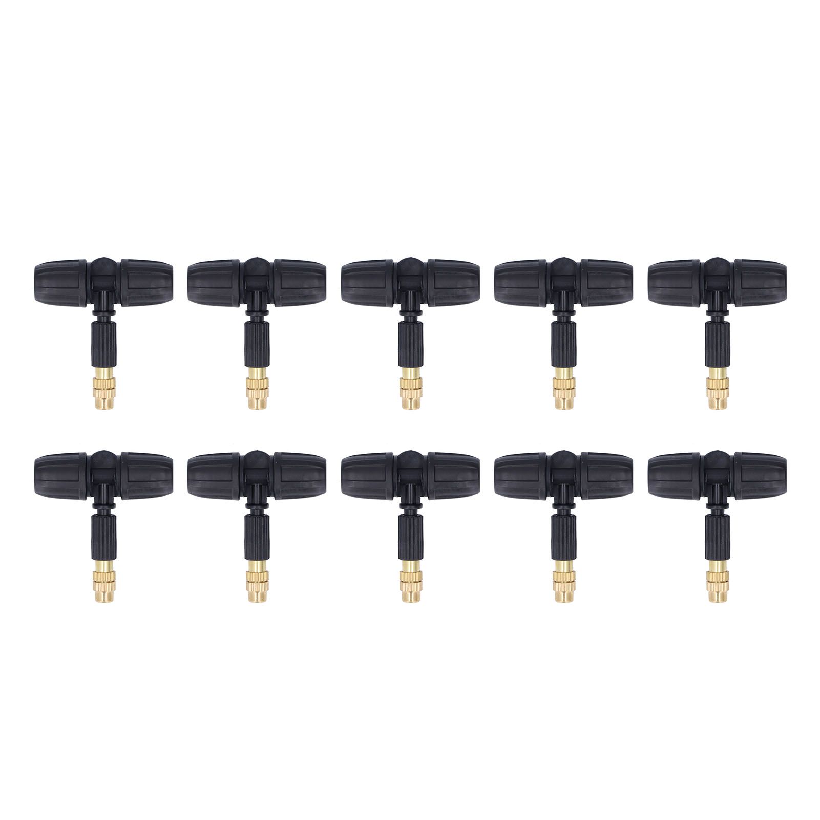 10Pcs Copper Atomizing Nozzles 8/11mm Adjustable Gardening Atomizing Nozzle with Tee Pipes for 8/11mm Capillary - Image 3