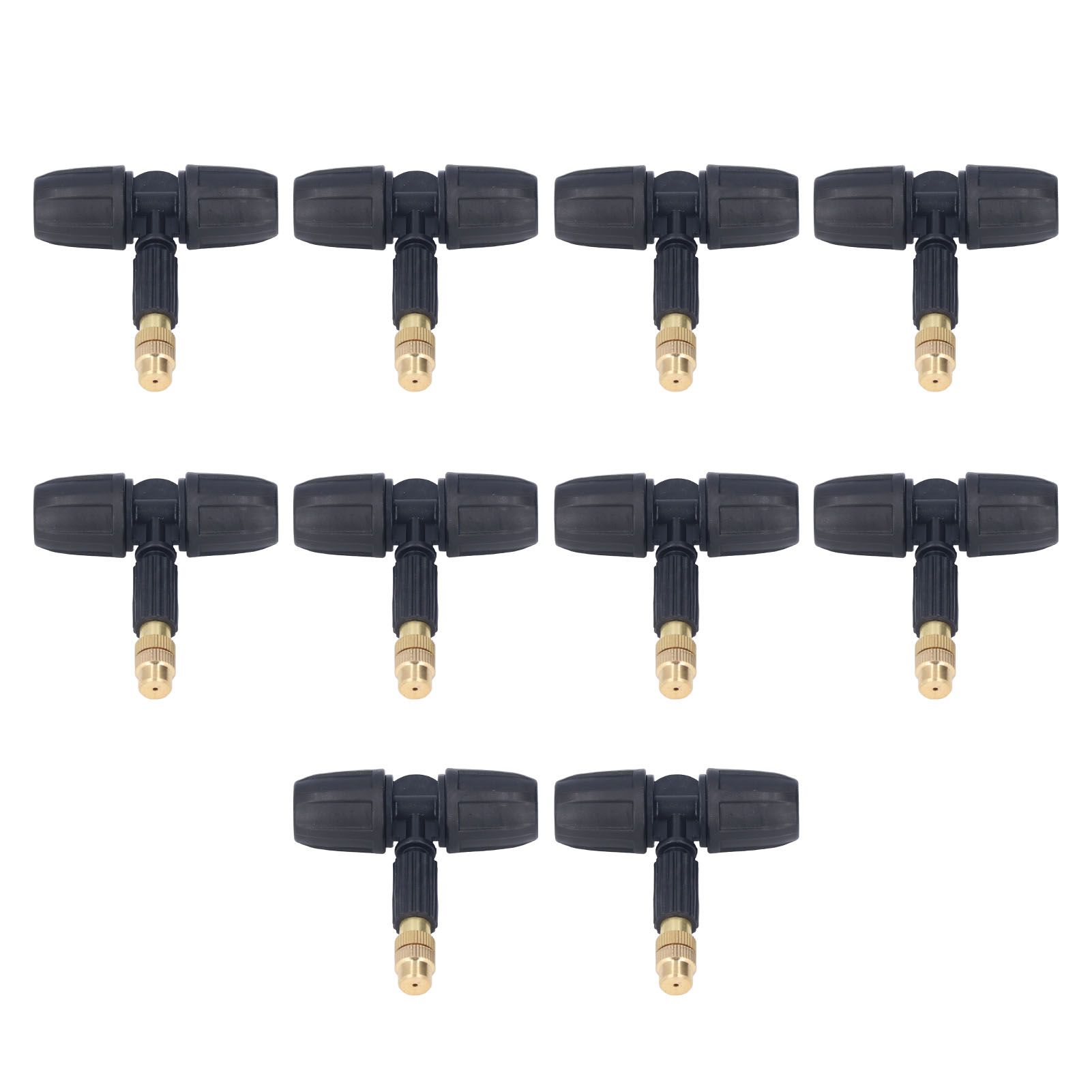 10Pcs Copper Atomizing Nozzles 8/11mm Adjustable Gardening Atomizing Nozzle with Tee Pipes for 8/11mm Capillary - Image 4