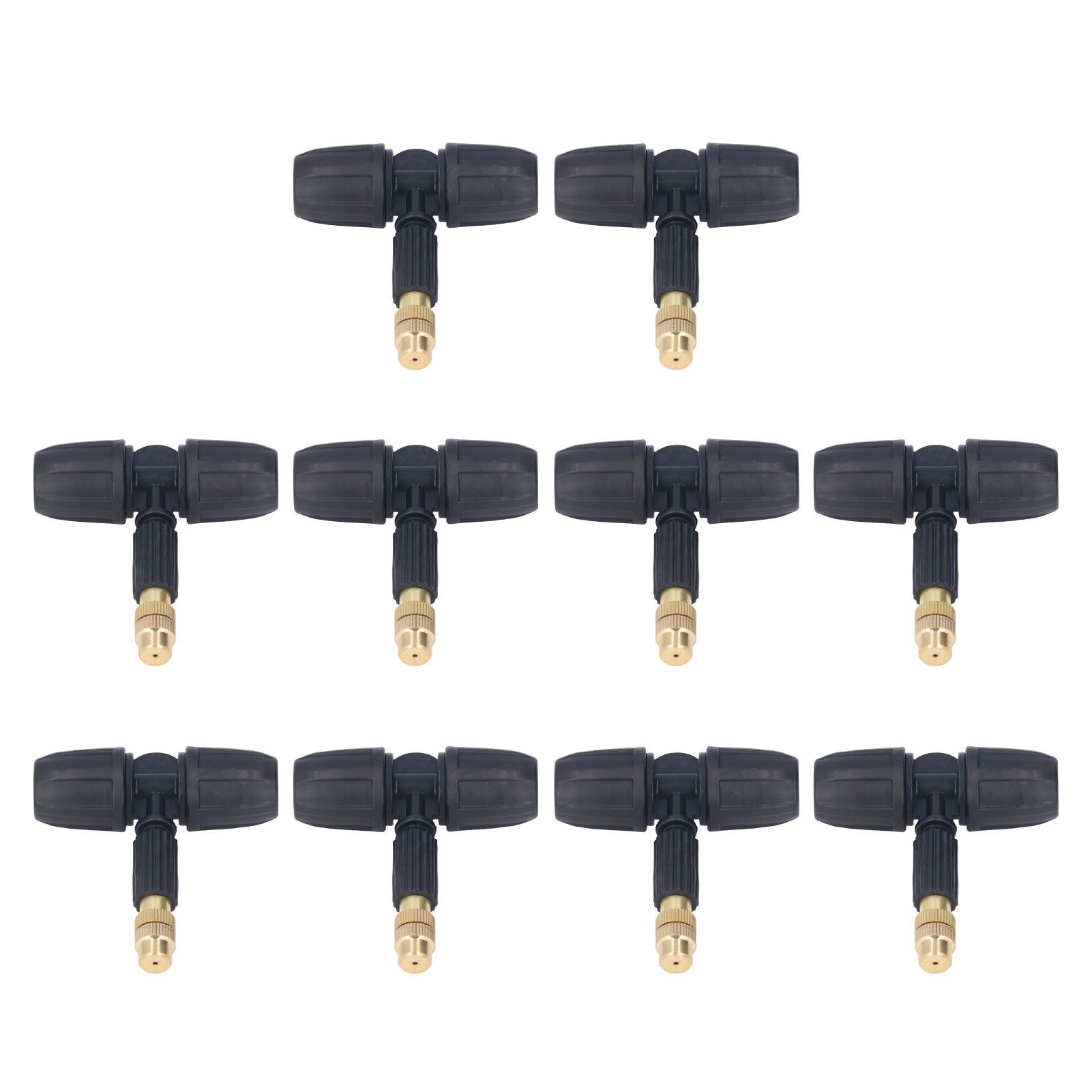 10Pcs Copper Atomizing Nozzles 8/11mm Adjustable Gardening Atomizing Nozzle with Tee Pipes for 8/11mm Capillary - Image 5