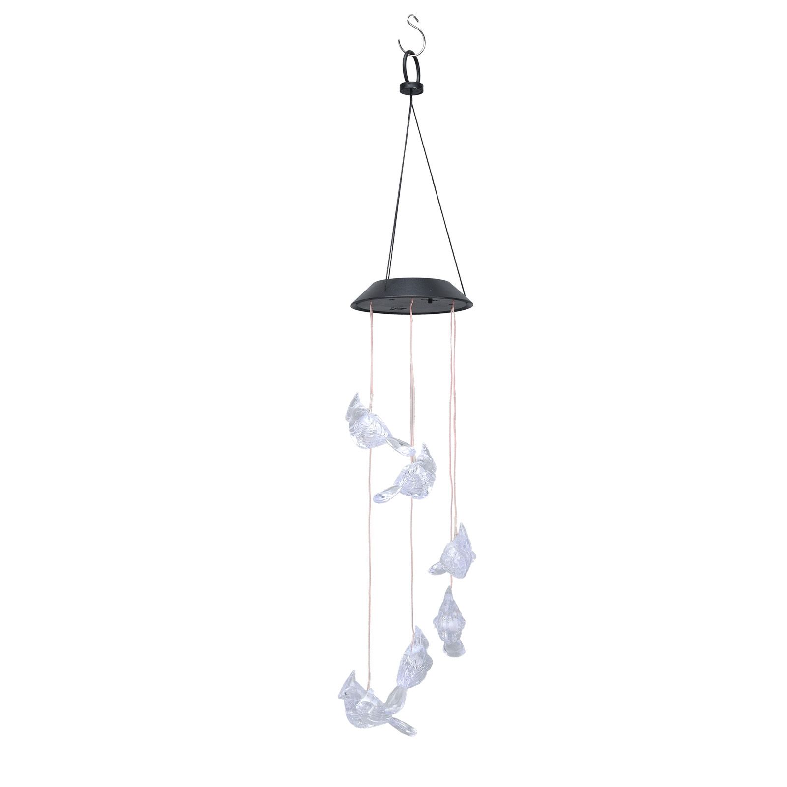 LED Solar Wind Chimes Color Change Waterproof Bird Wind Chimes Light for Courtyard Garden Patio - Image 2