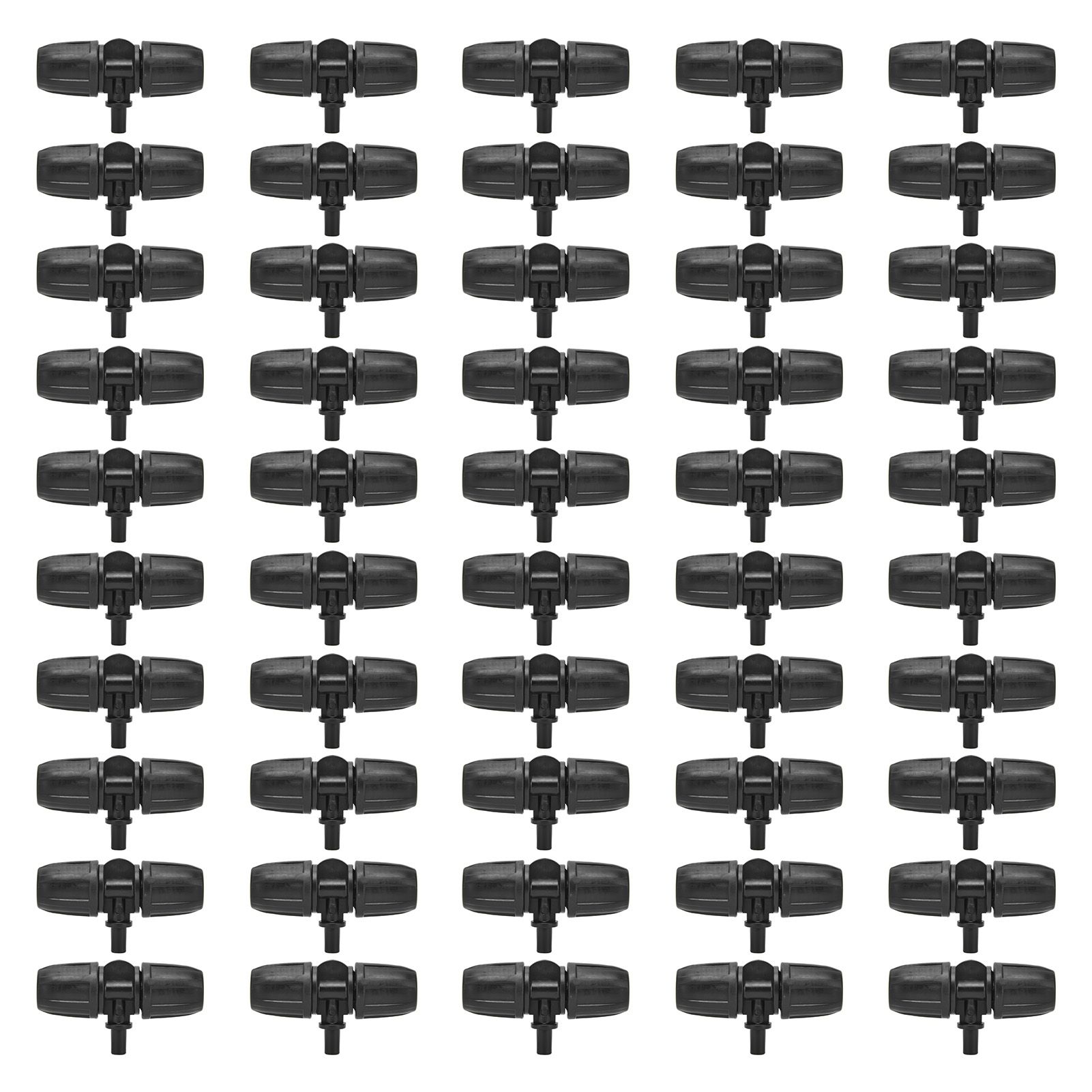 50pcs 8/12mm Hose Tee Fitting Tube Tee Connector Accessory for Garden Drip Irrigation Watering System - Image 1