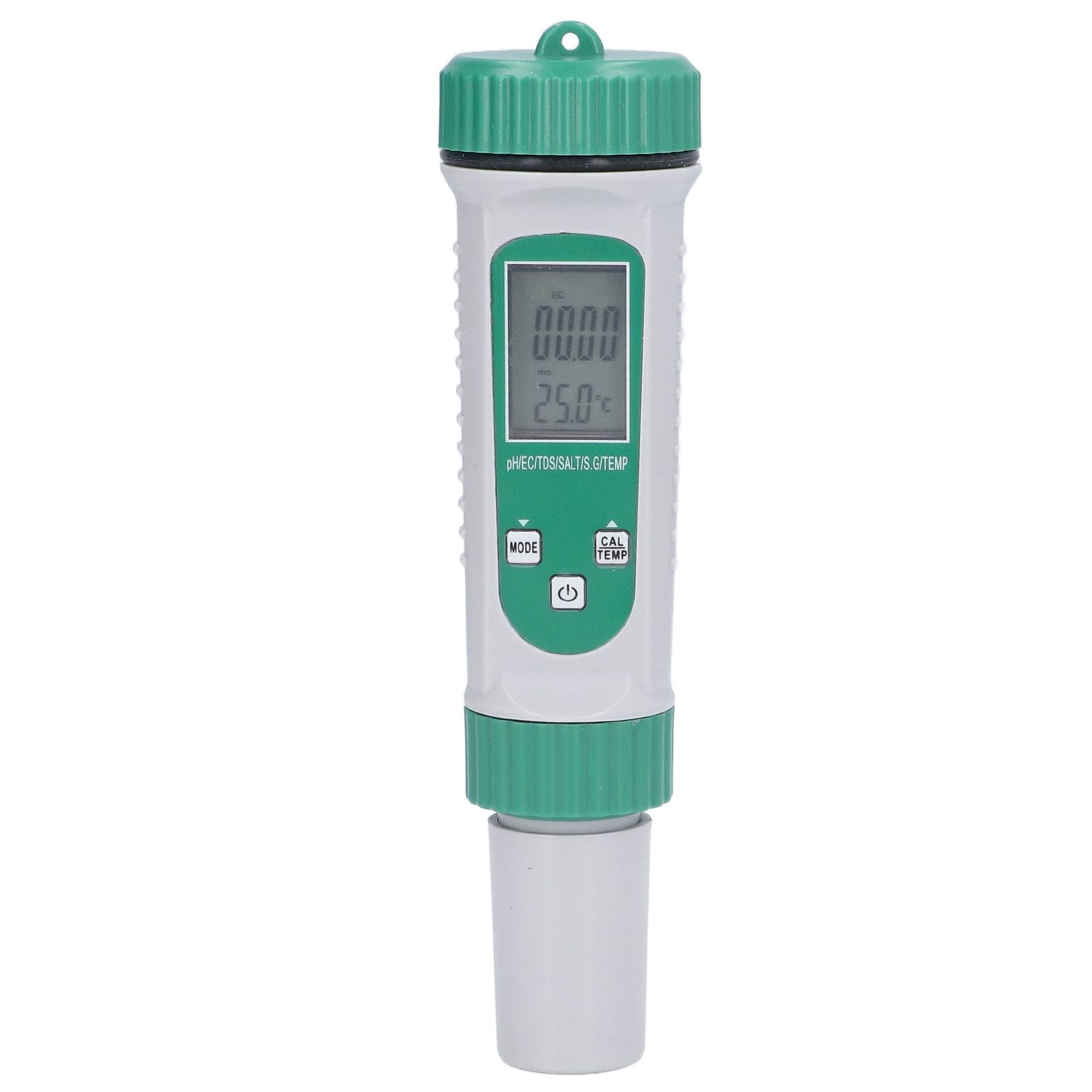 6 in 1 Water Quality Tester PH EC TDS SALT S.G Temperature LCD Screen White Backlight High Accuracy - Image 1