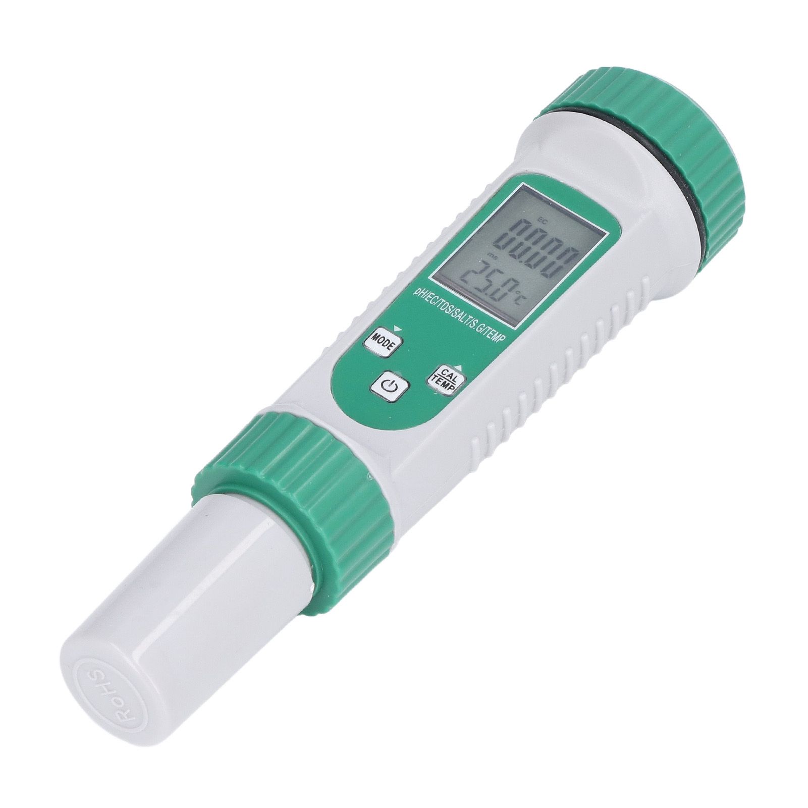 6 in 1 Water Quality Tester PH EC TDS SALT S.G Temperature LCD Screen White Backlight High Accuracy - Image 2